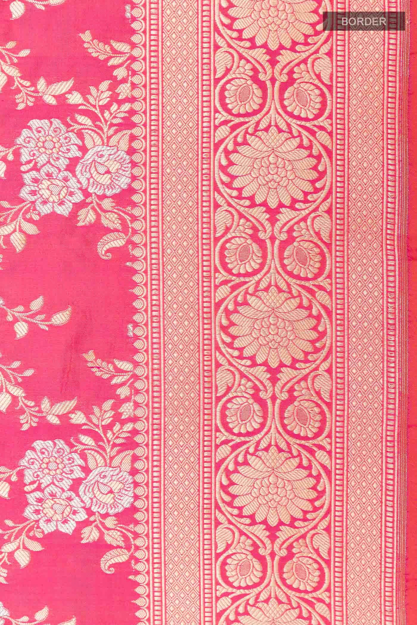 Pink Banarasi Silk Saree
