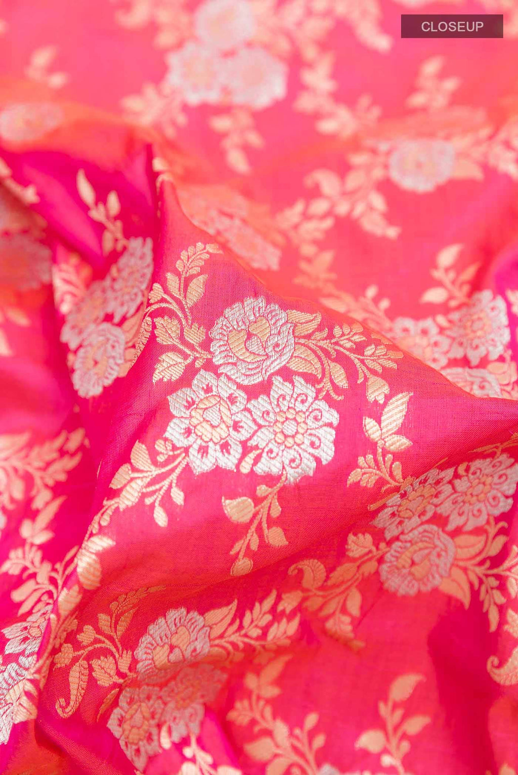 Pink Banarasi Silk Saree