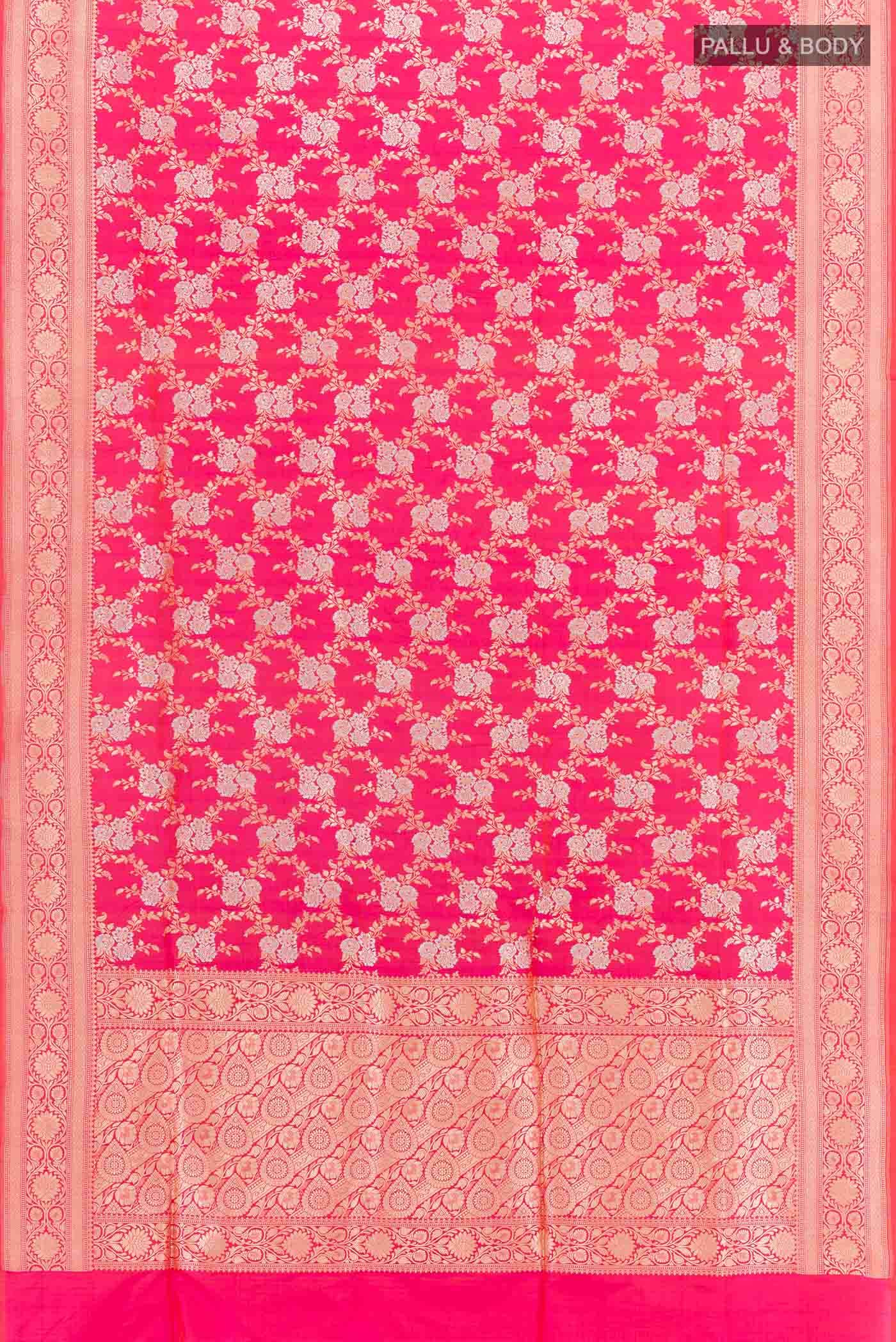 Pink Banarasi Silk Saree