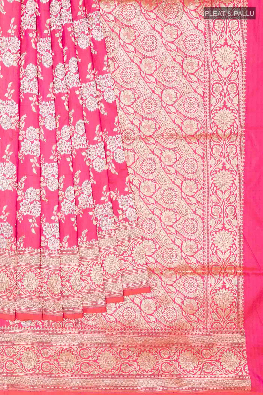 Pink Banarasi Silk Saree