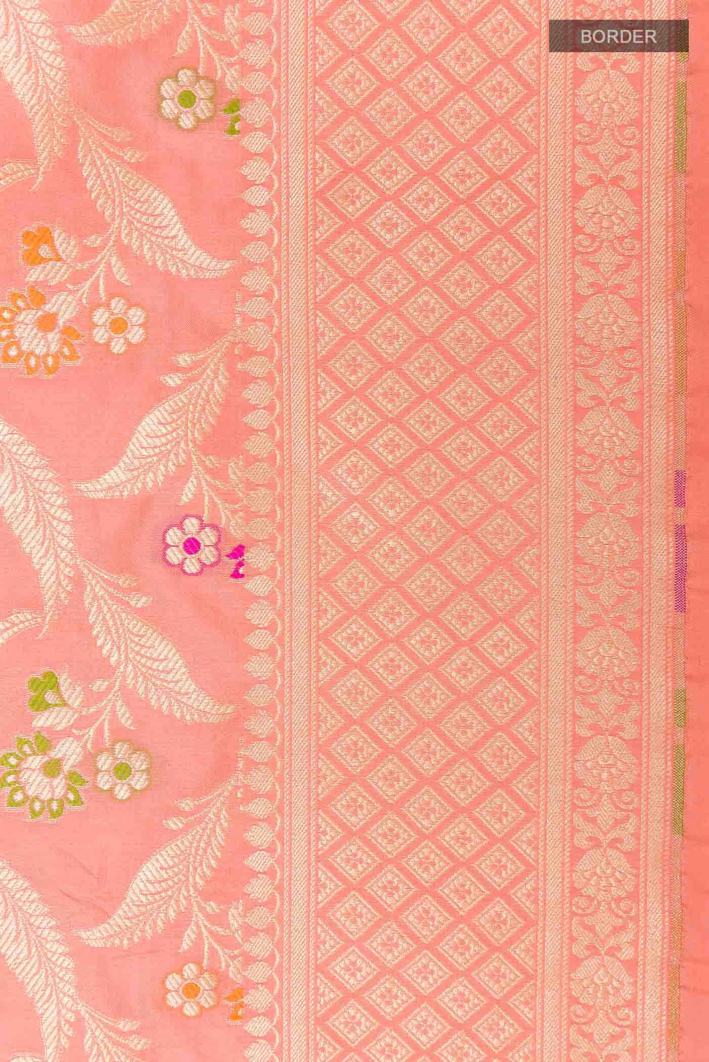 Pink Banarasi Silk Saree
