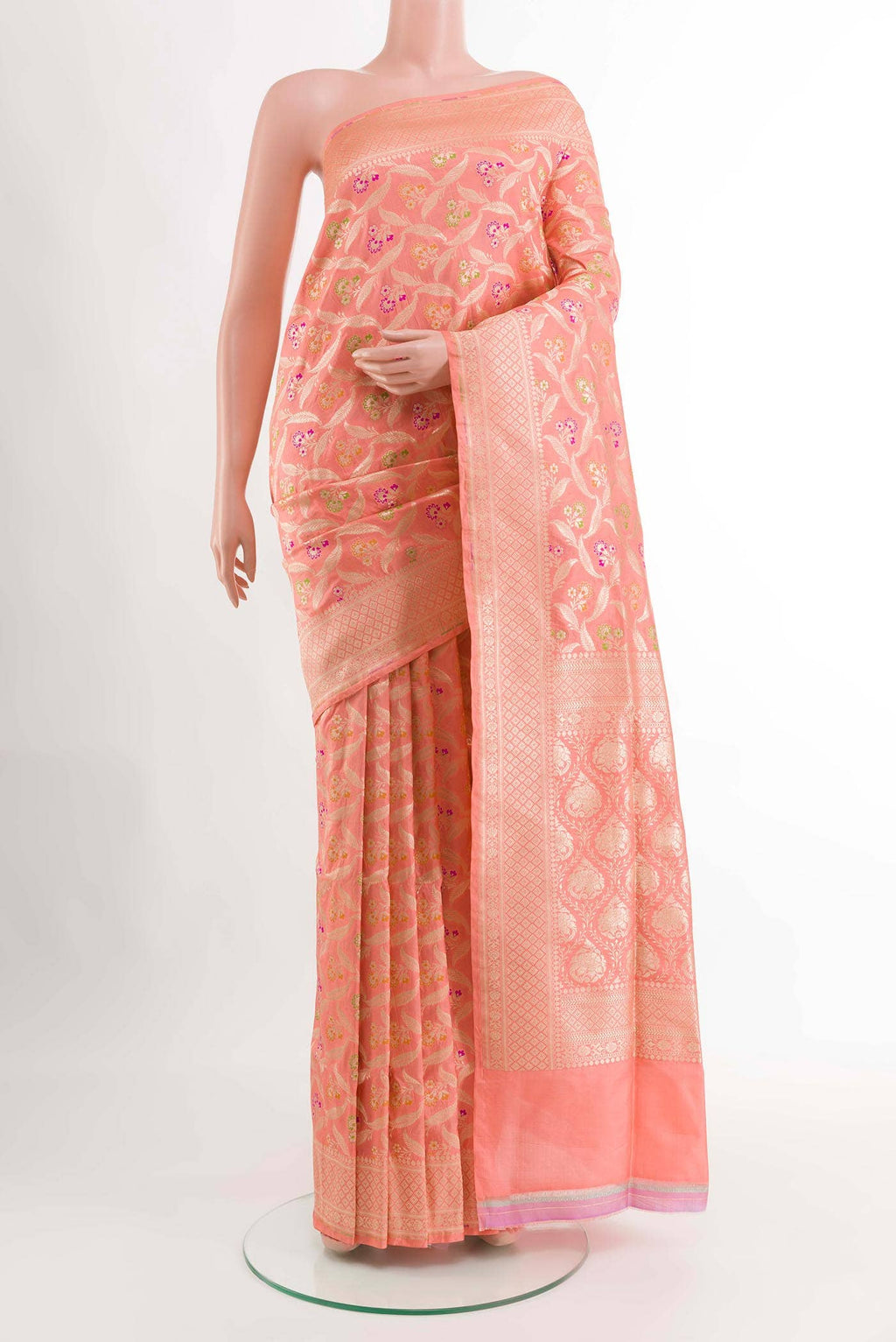 Pink Banarasi Silk Saree