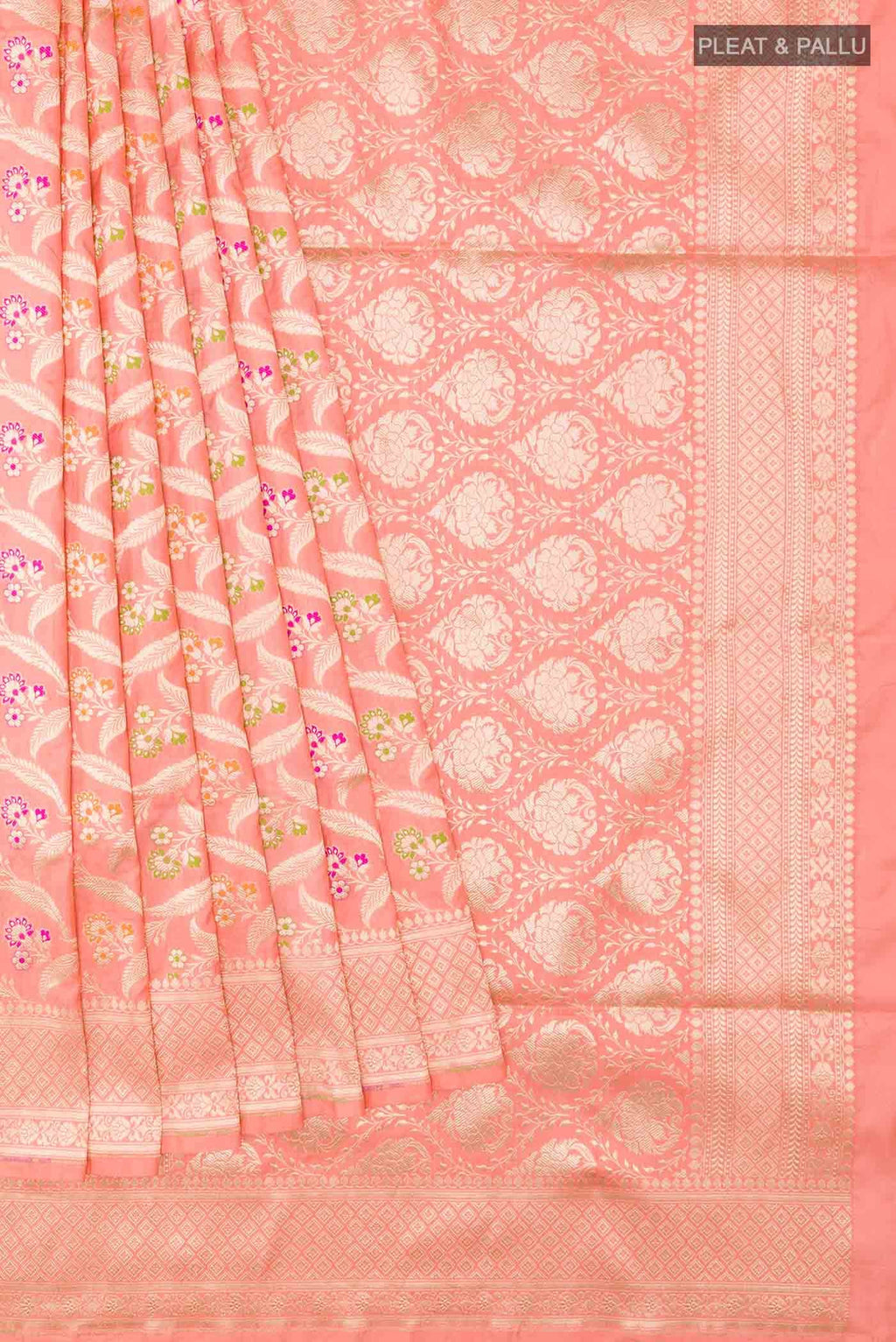Pink Banarasi Silk Saree
