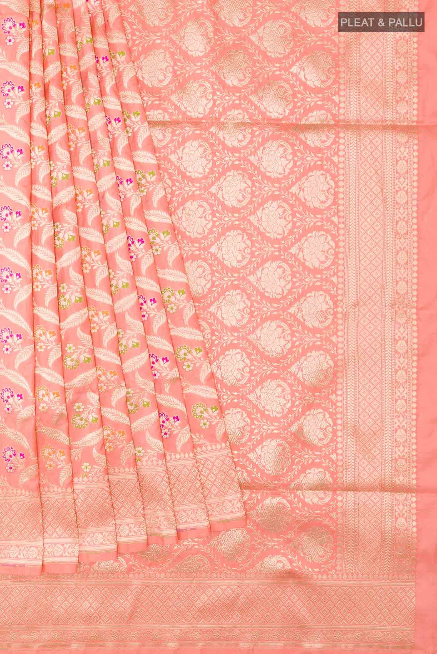 Pink Banarasi Silk Saree
