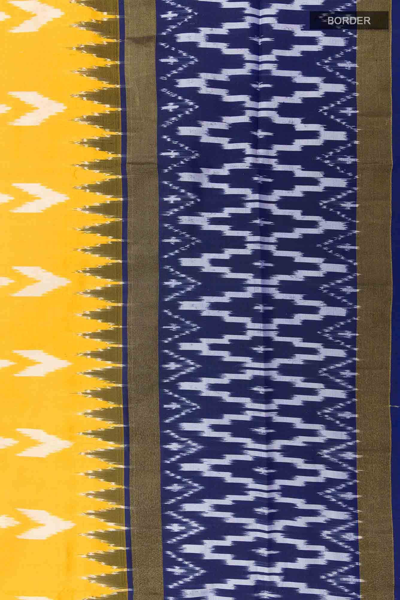 Yellow Pochampally Silk Saree