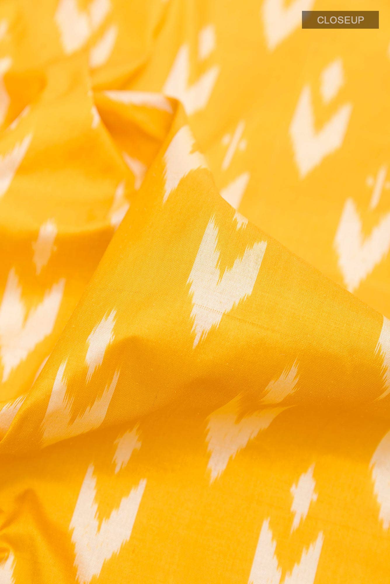 Yellow Pochampally Silk Saree