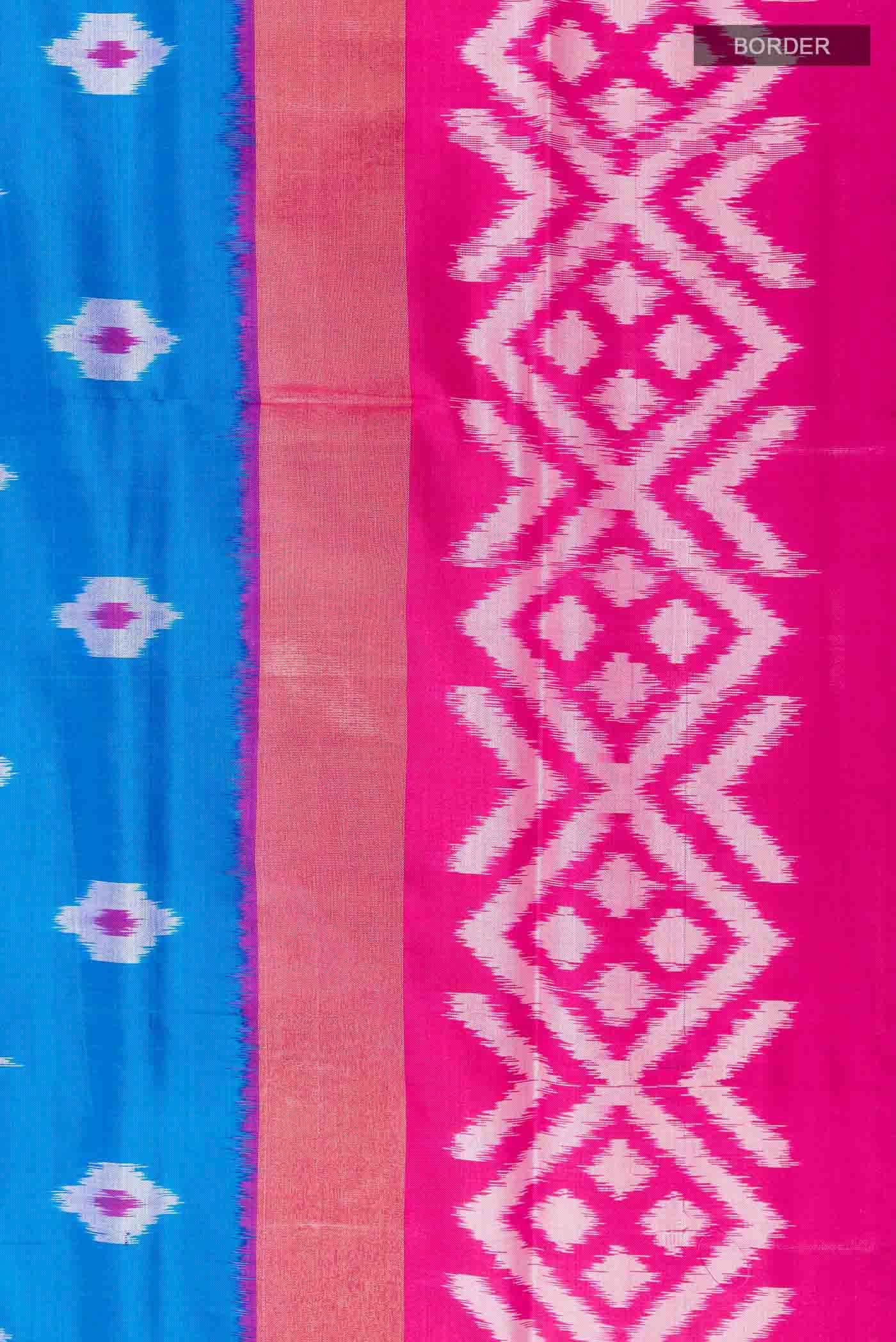 Blue Pochampally Silk Saree