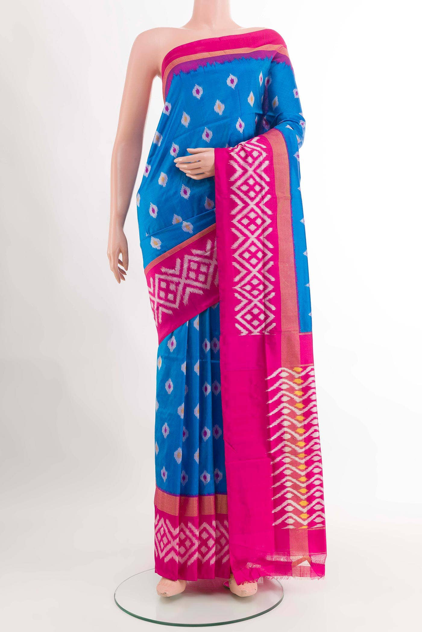Blue Pochampally Silk Saree