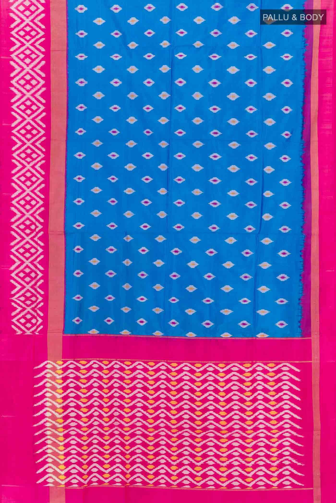 Blue Pochampally Silk Saree