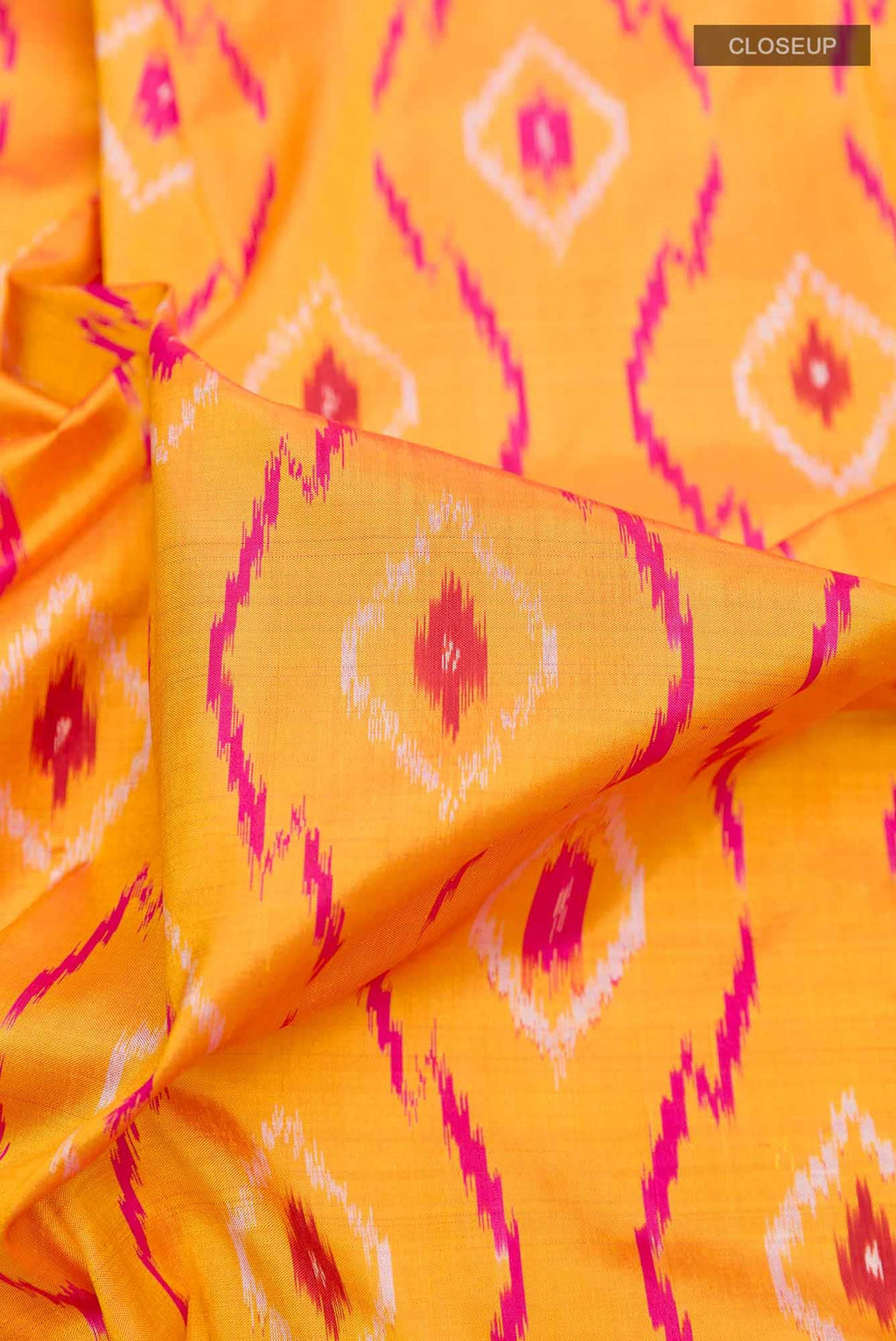 Yellow Pochampally Silk Saree