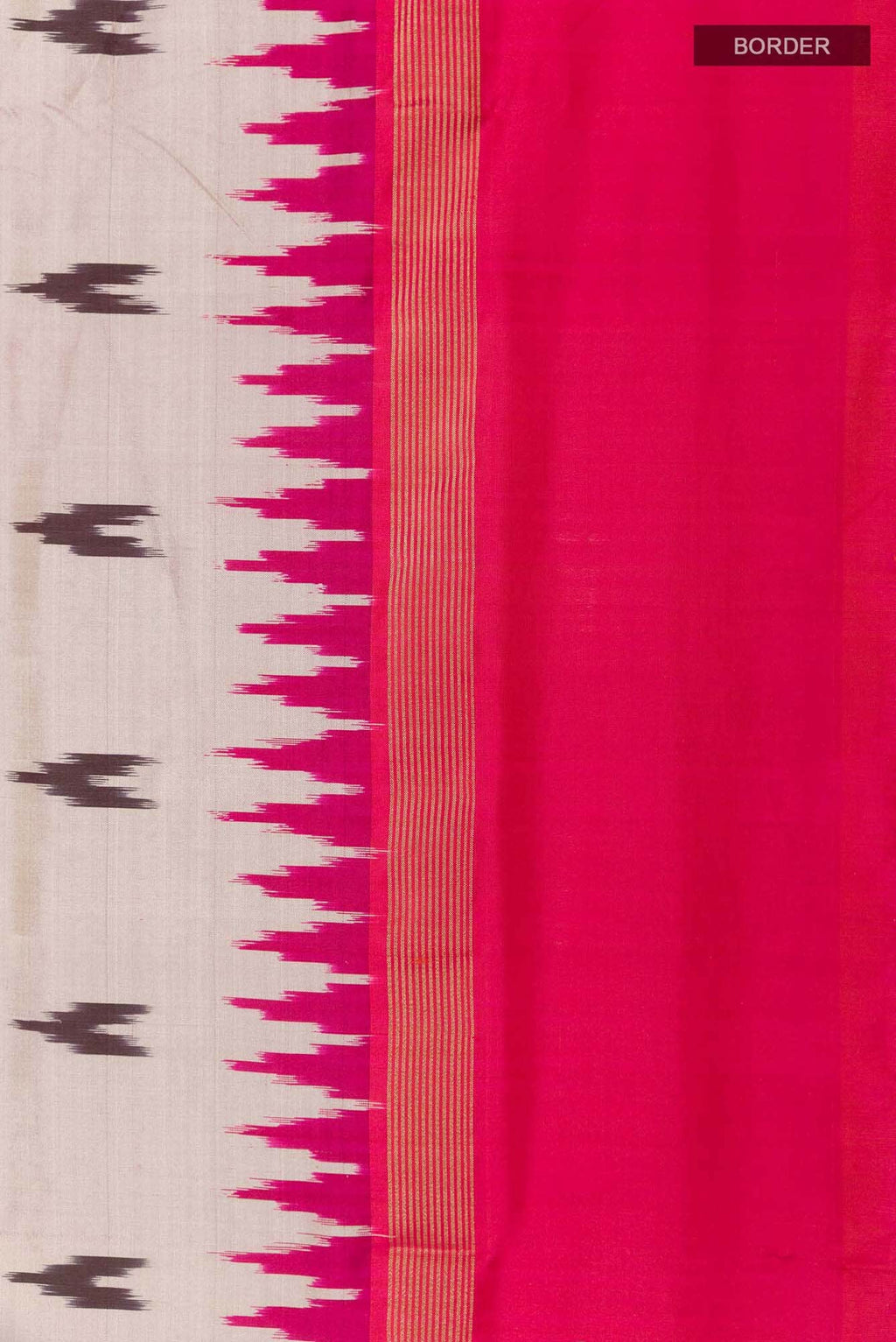 Beige Pochampally Silk Saree