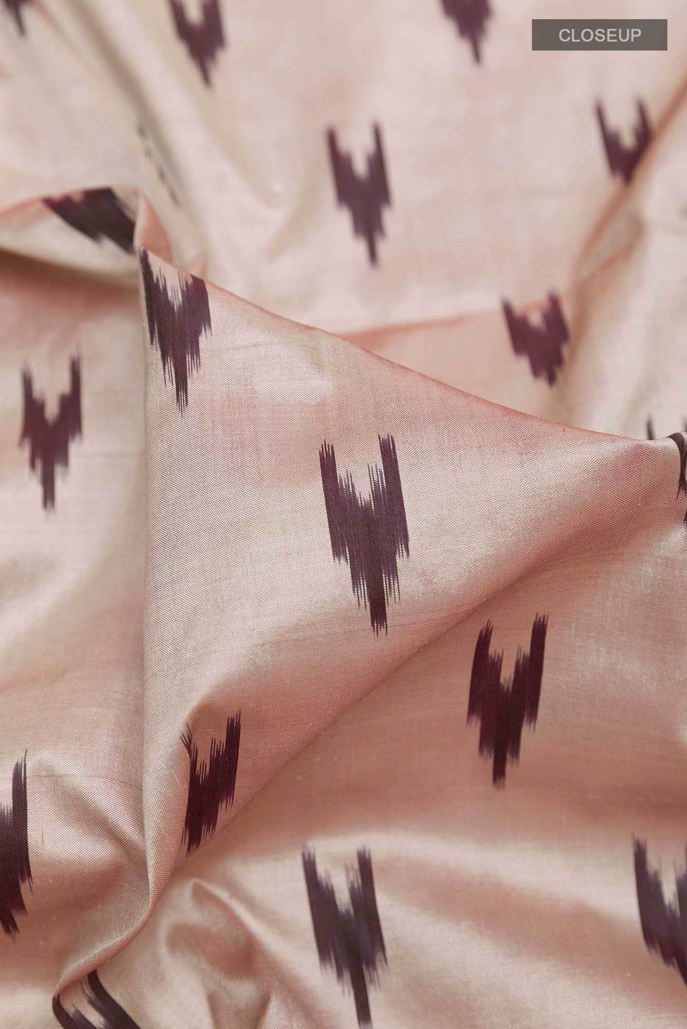 Beige Pochampally Silk Saree