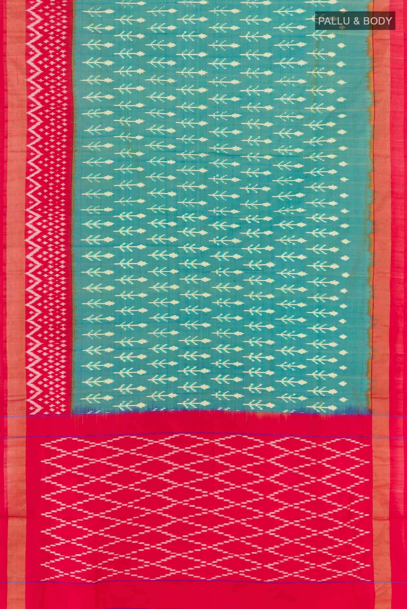 Green Dual Tone Pochampally Silk Saree