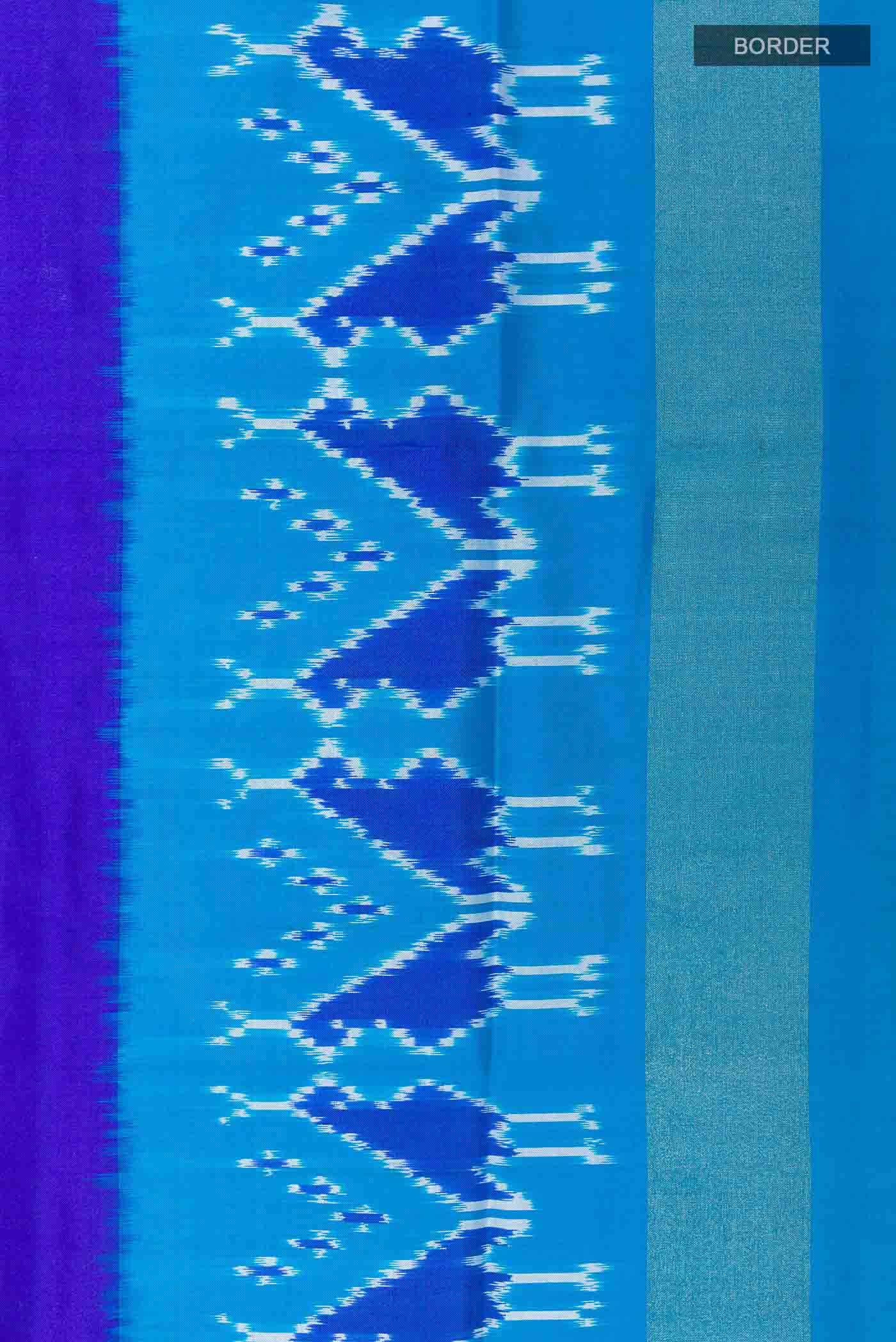 Dark Blue Pochampally Silk Saree