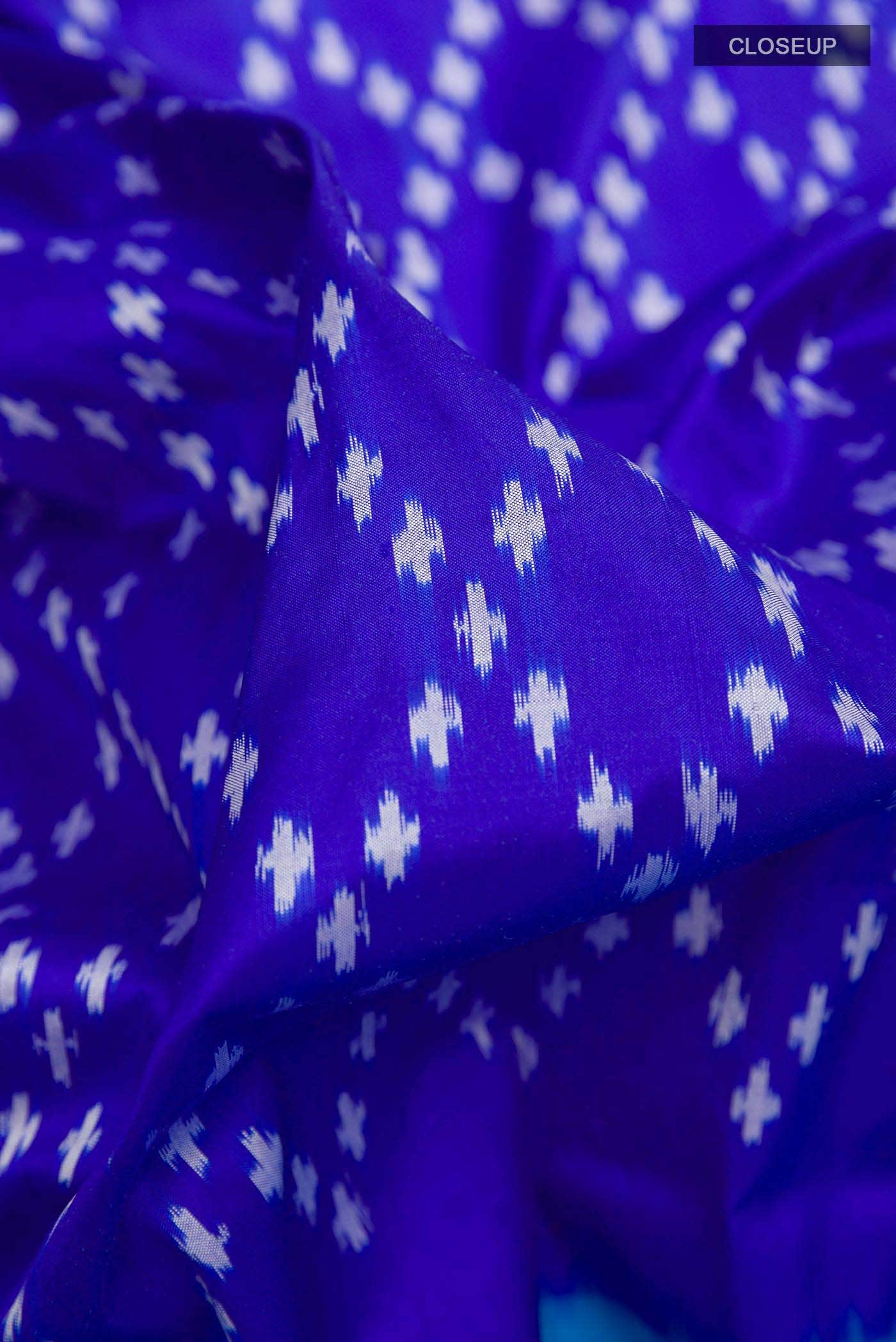 Dark Blue Pochampally Silk Saree
