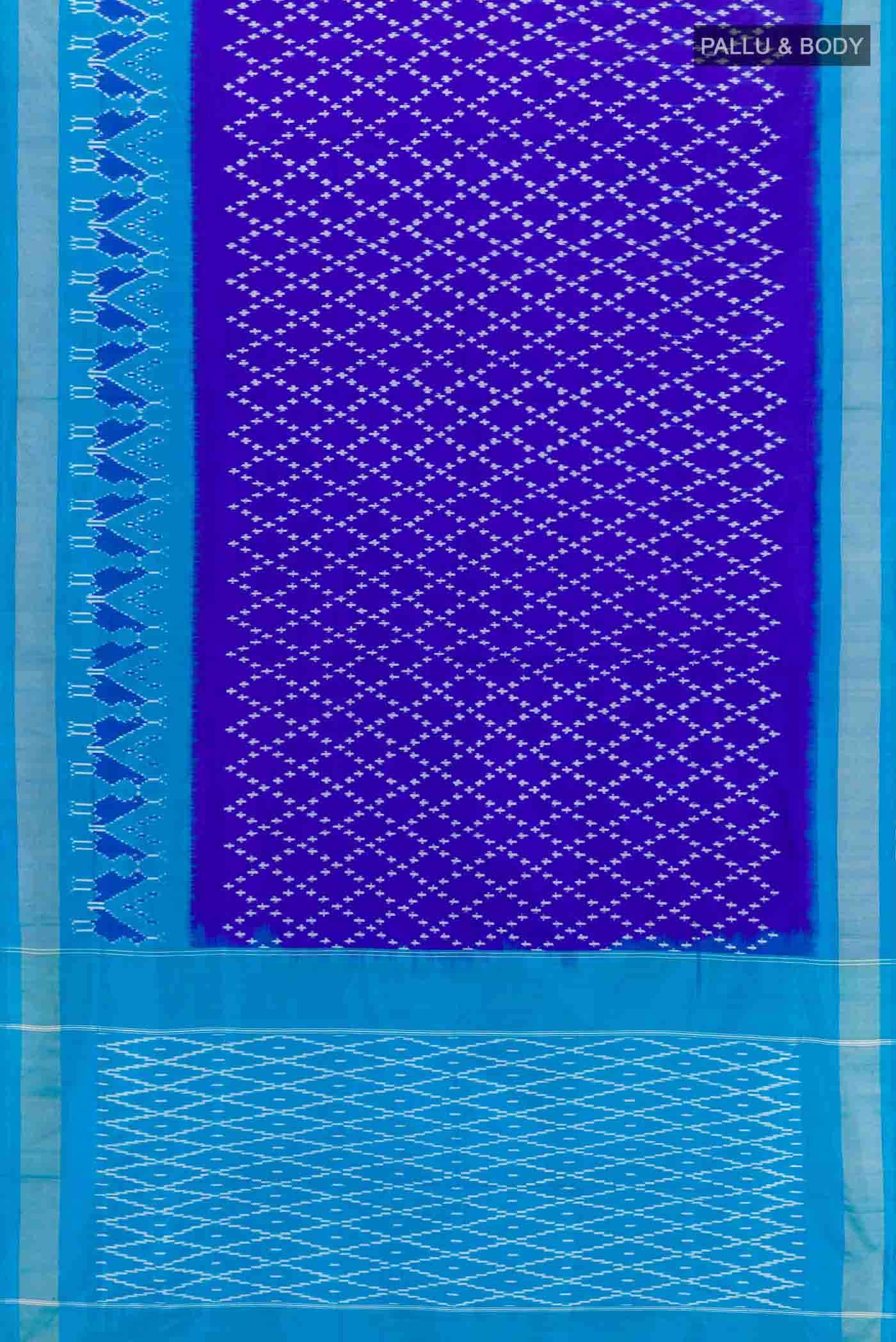 Dark Blue Pochampally Silk Saree