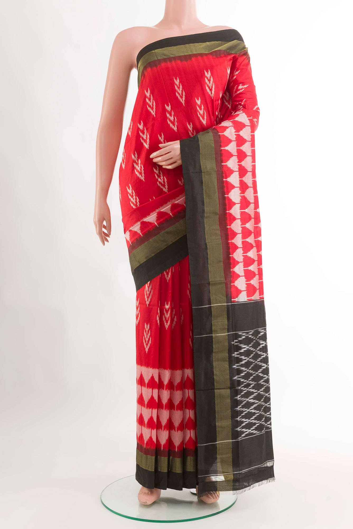 Red Pochampally Silk Saree