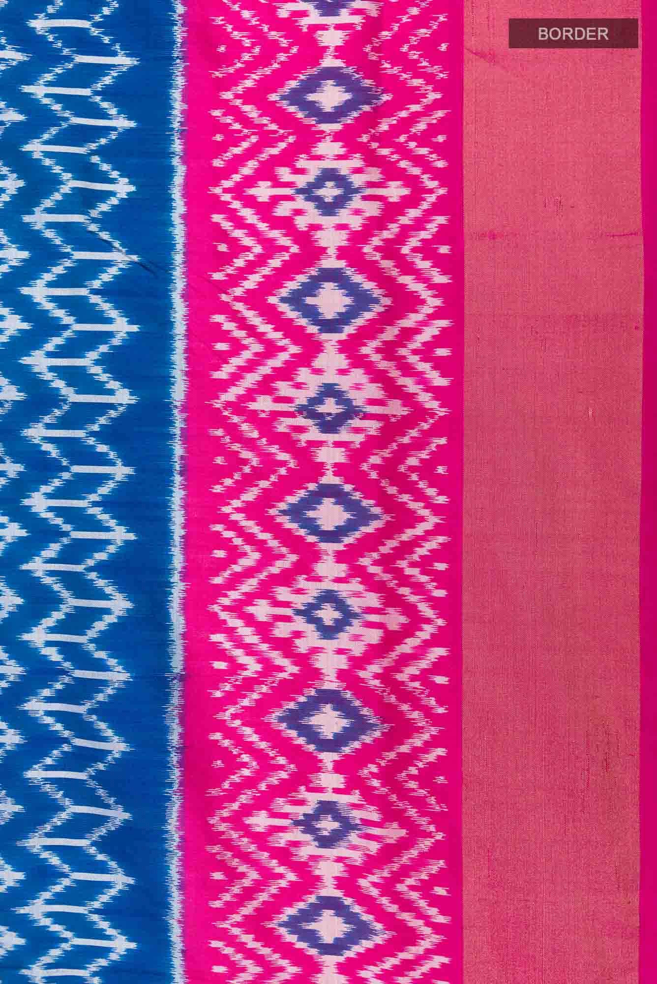 Blue Pochampally Silk Saree
