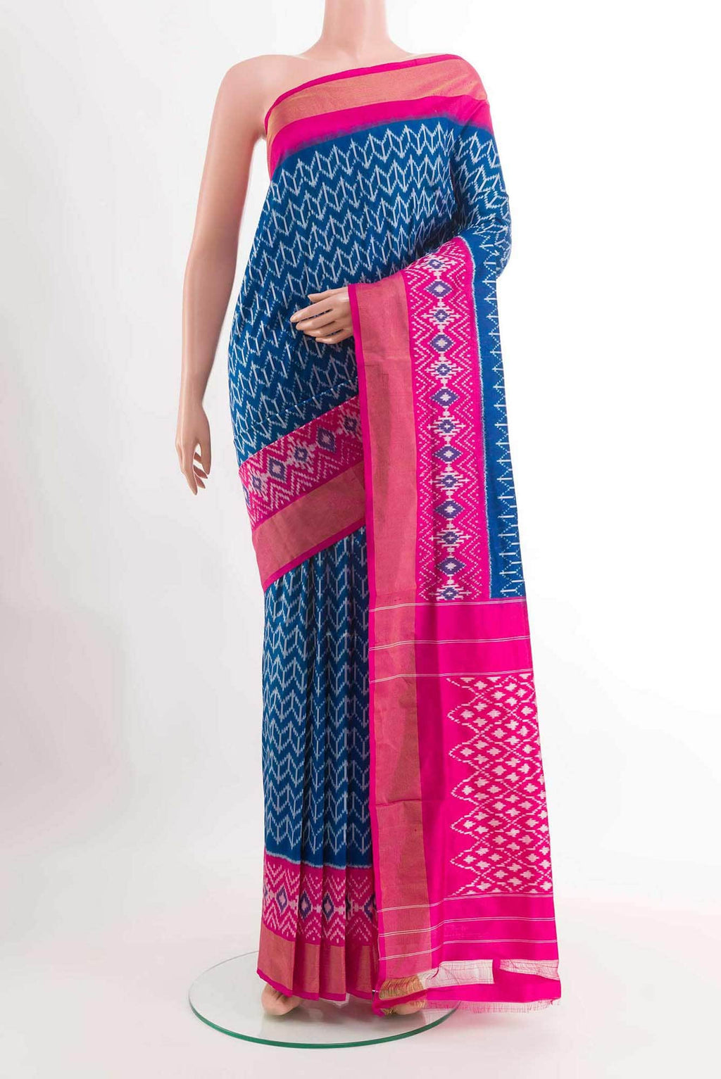 Blue Pochampally Silk Saree