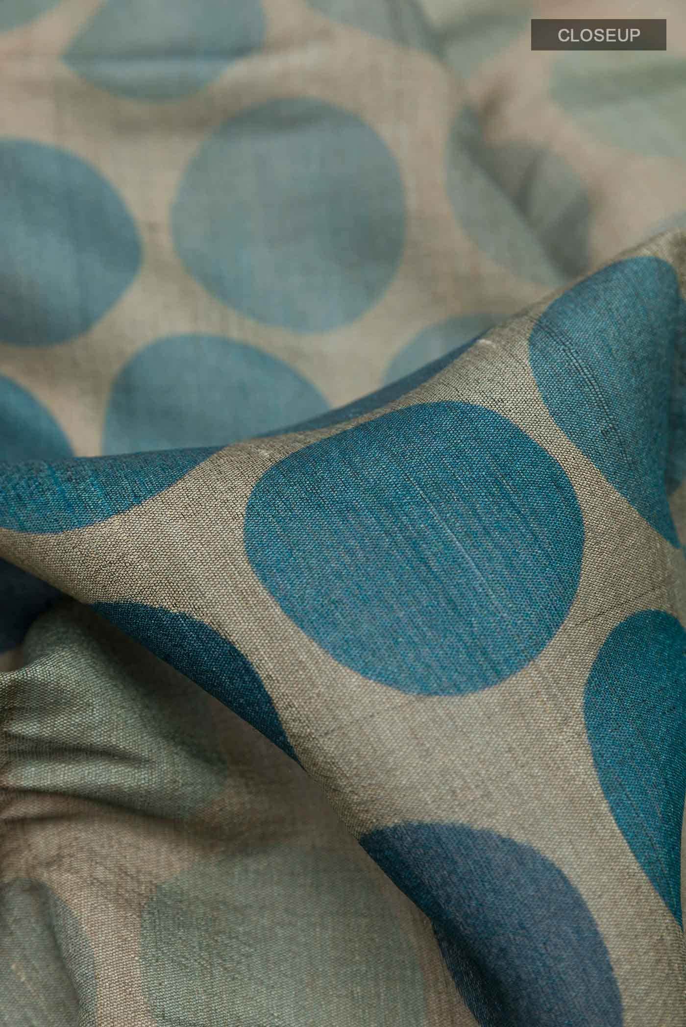 Davys Grey Tussar Saree