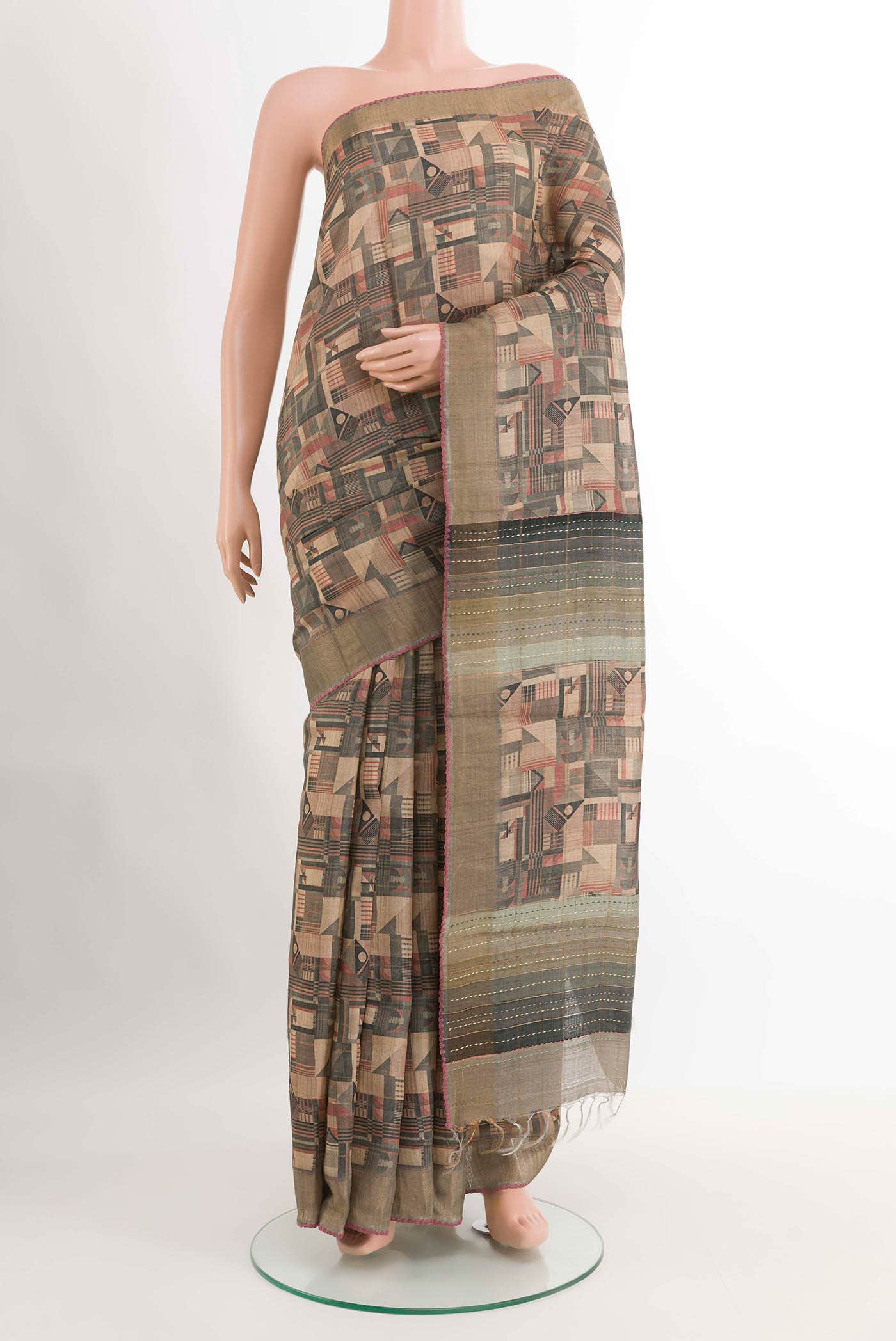 Multi Tussar Saree