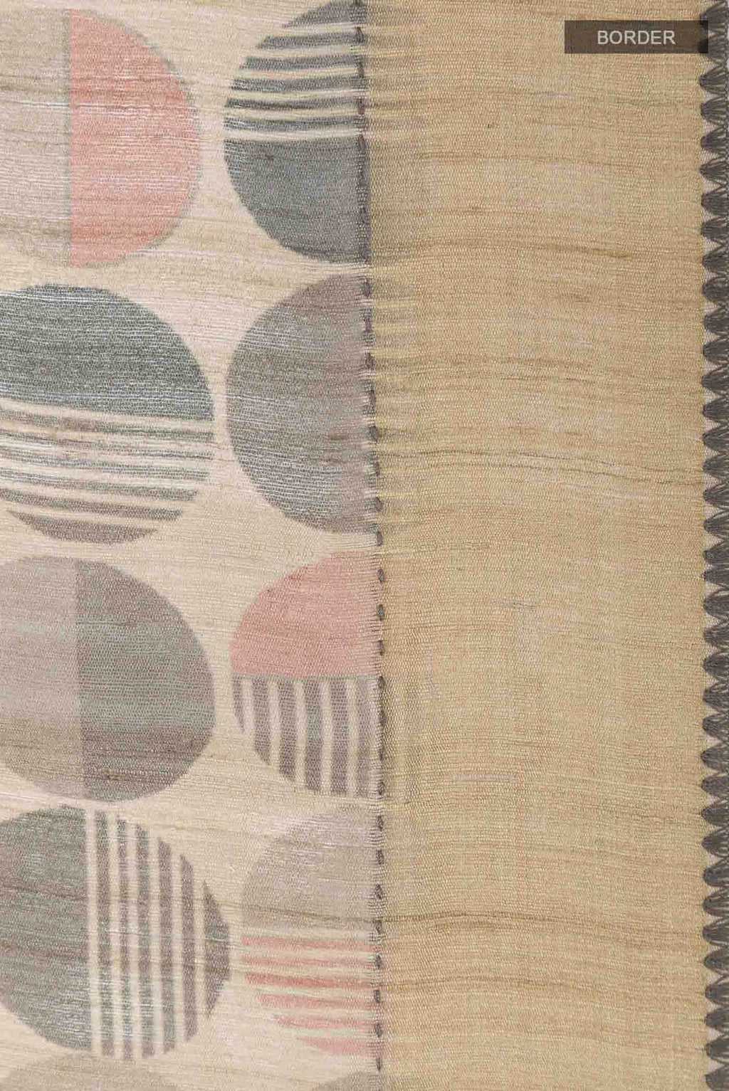 Beige Tussar Saree