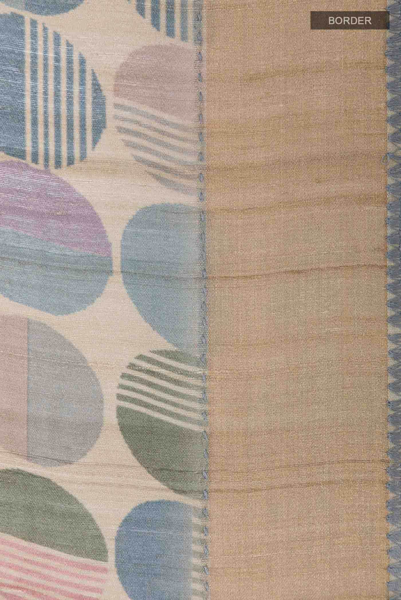 Beige Tussar Saree