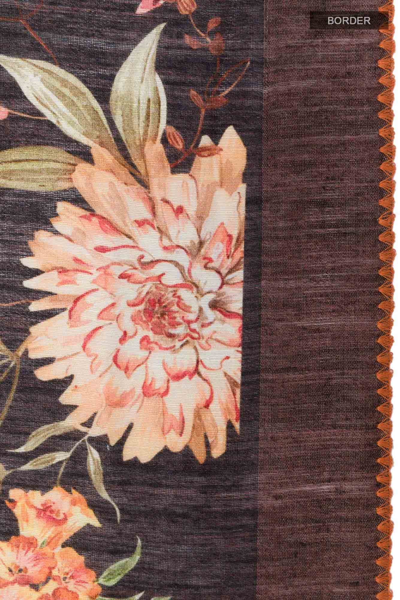 Black Tussar Saree