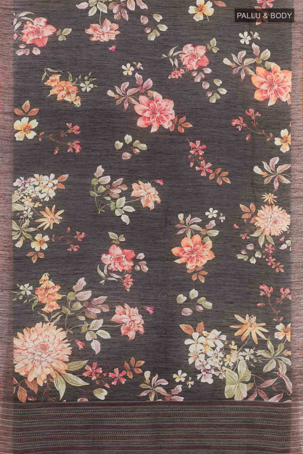 Black Tussar Saree