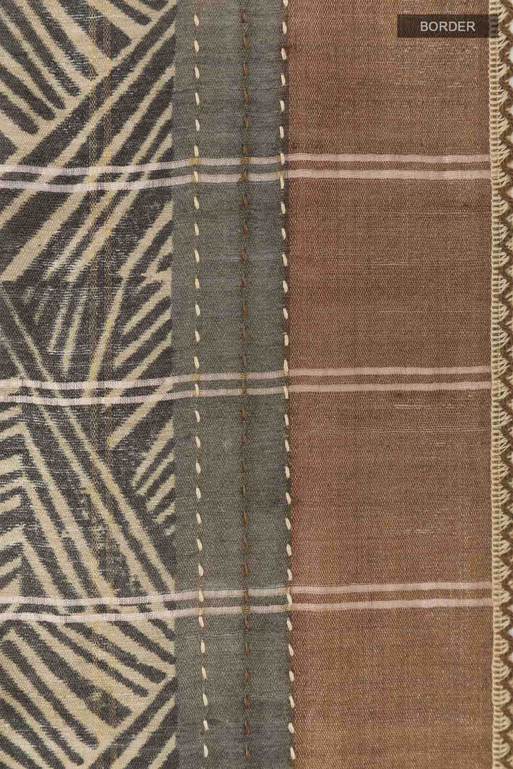 Beige Tussar Saree