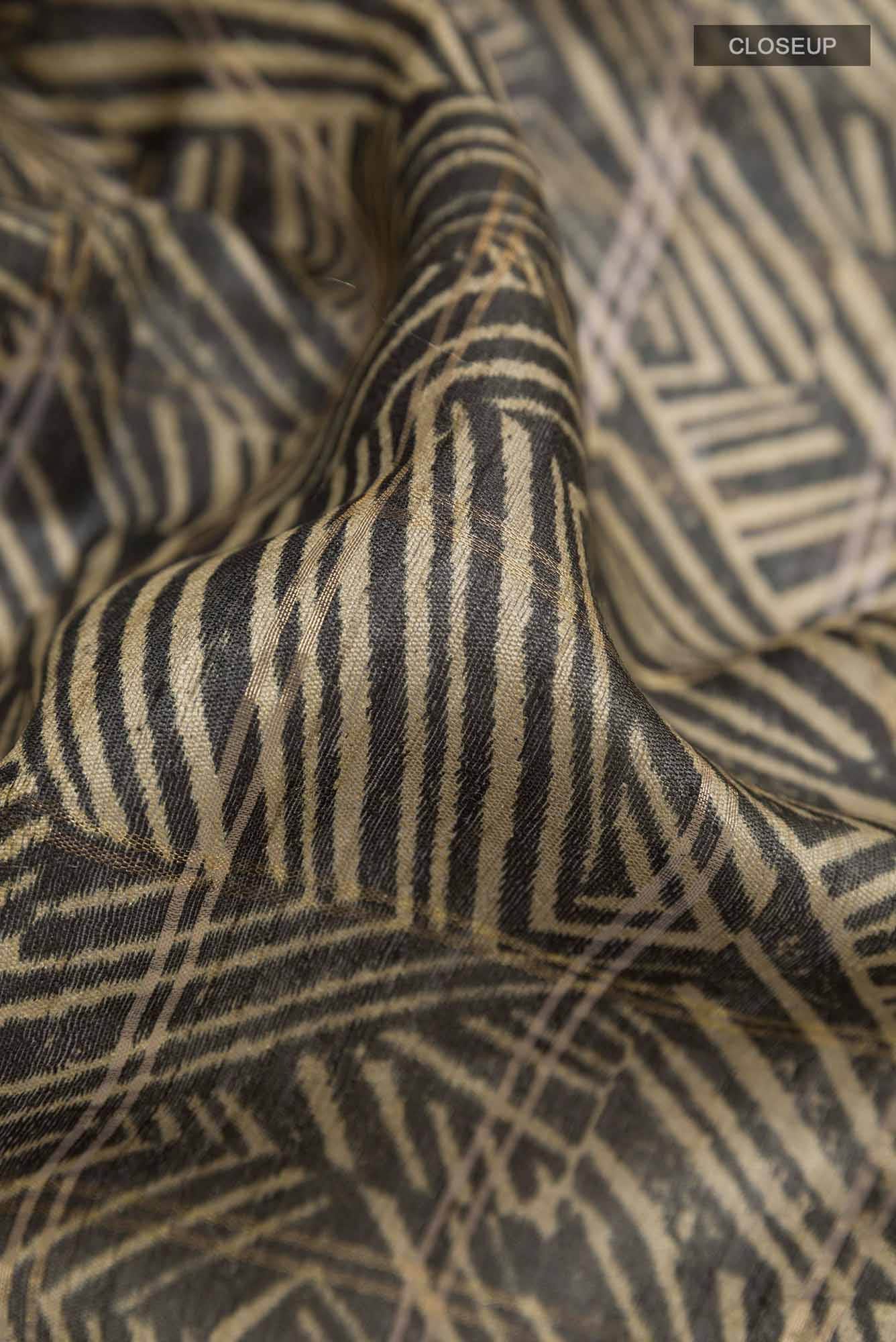 Beige Tussar Saree
