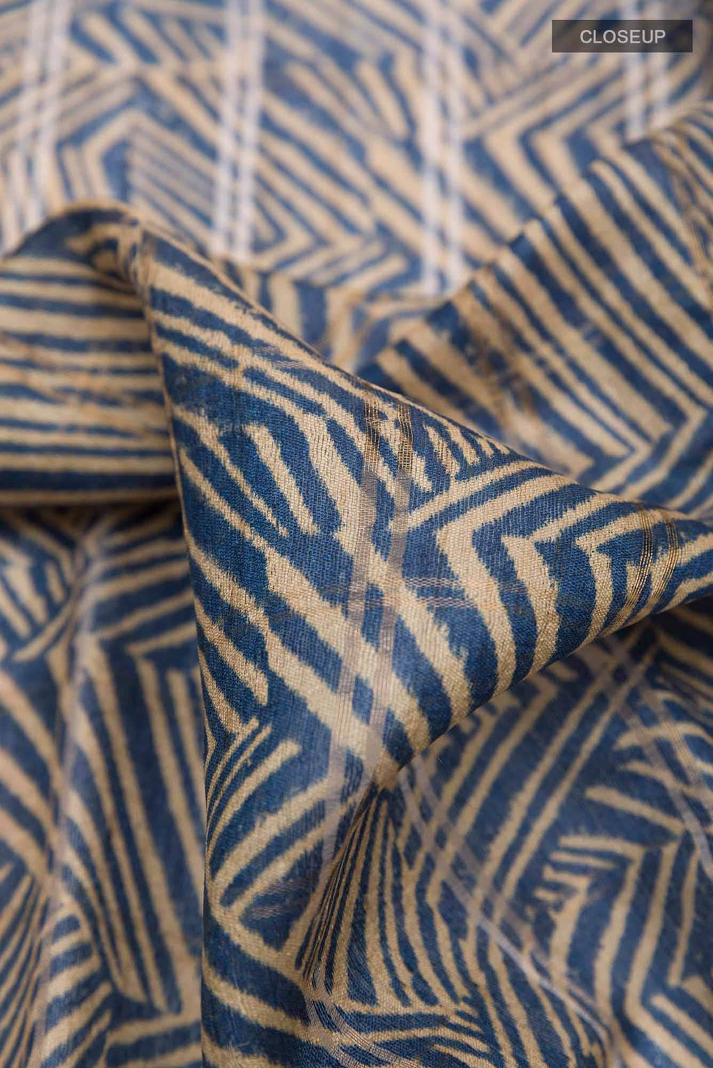 Blue Tussar Saree