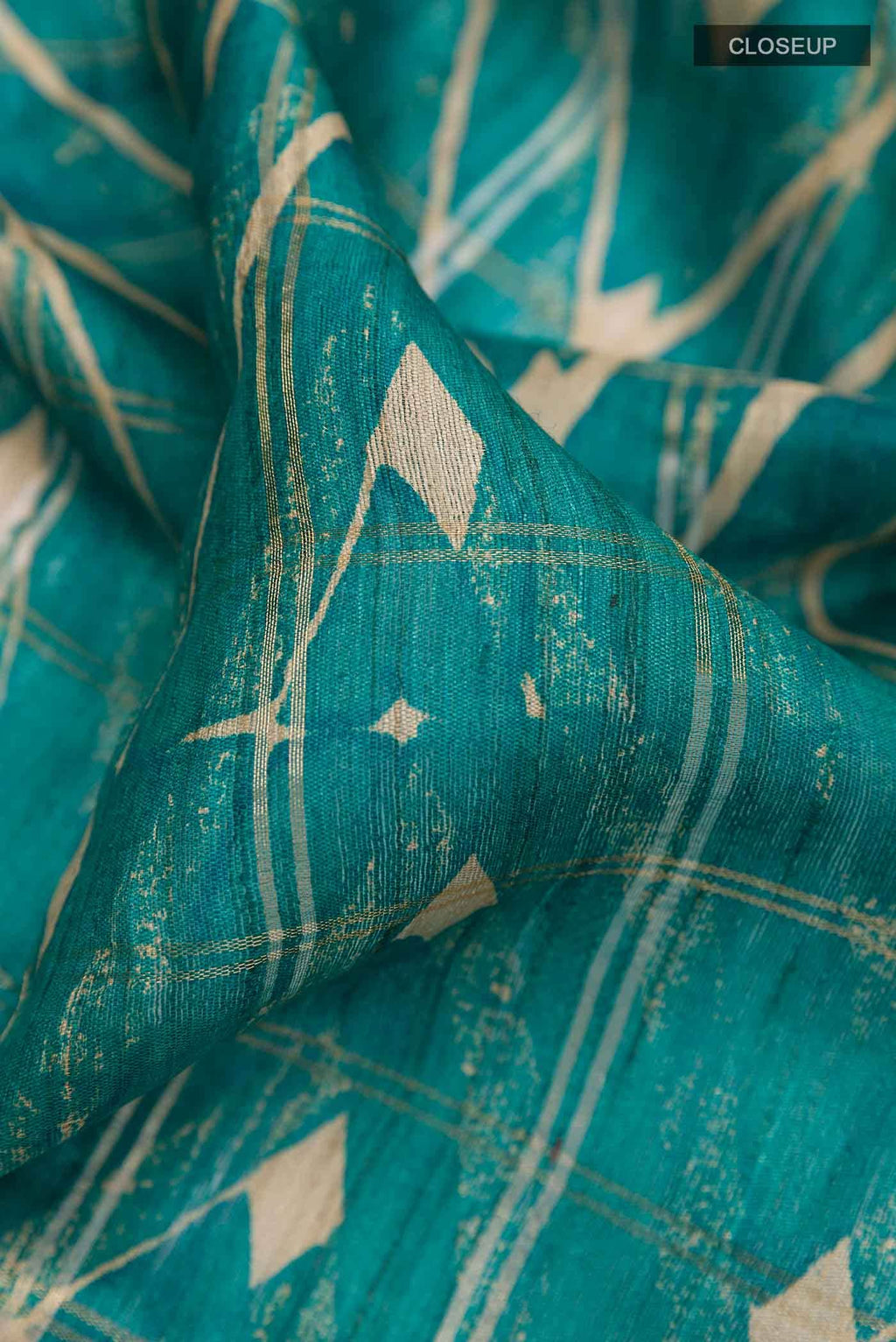 Blue Tussar Saree