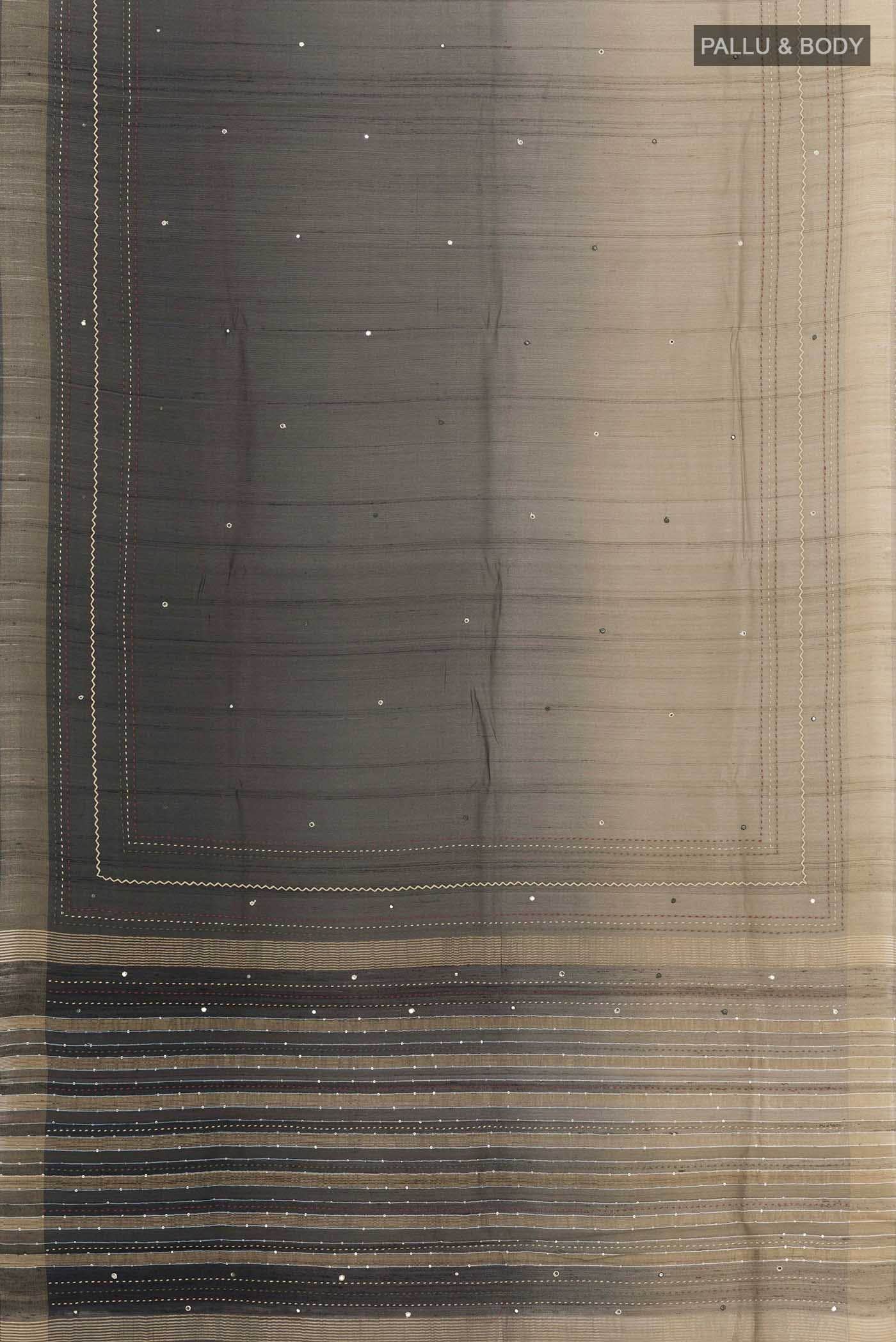 Black Tussar Saree