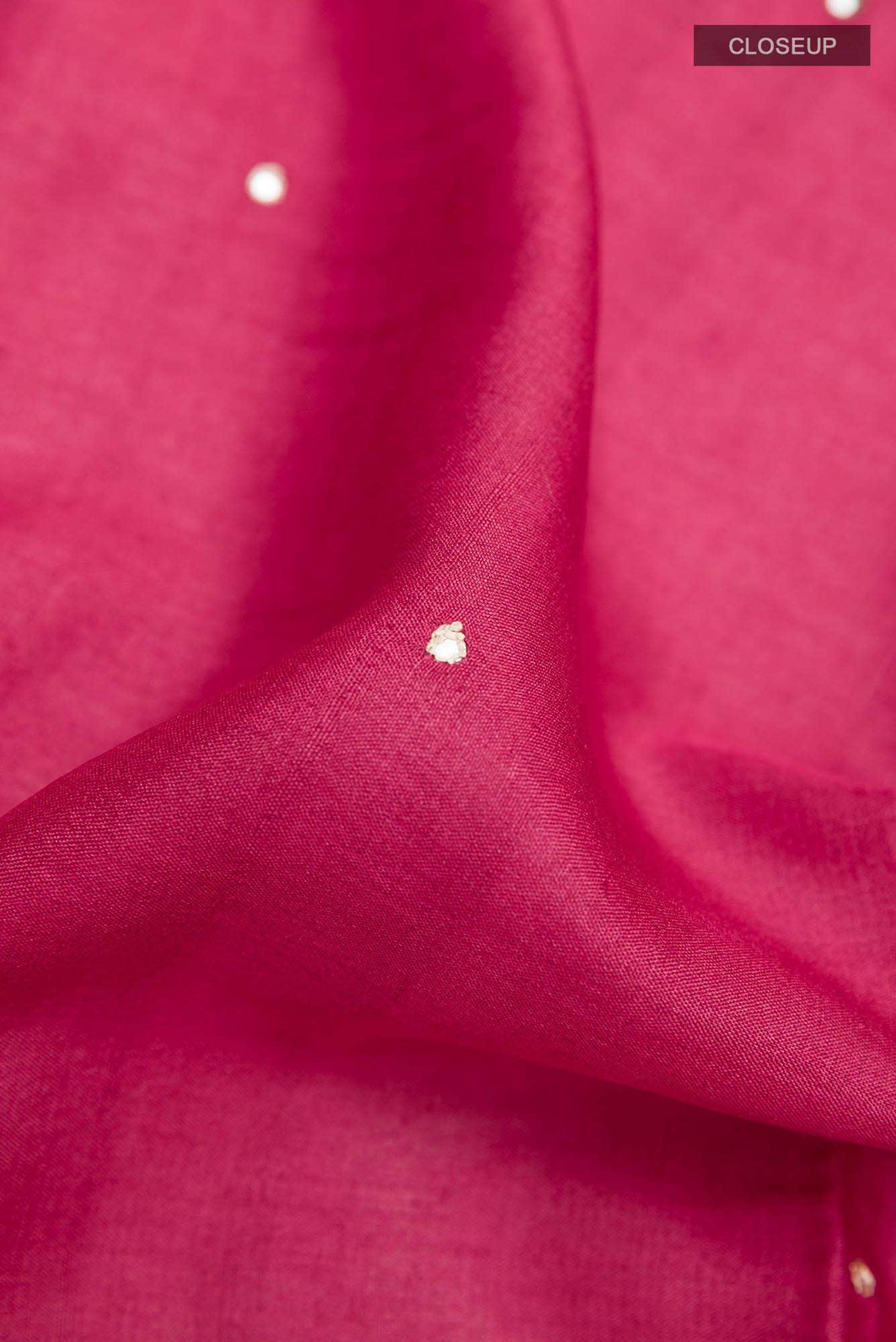 Dark Pink Tussar Saree
