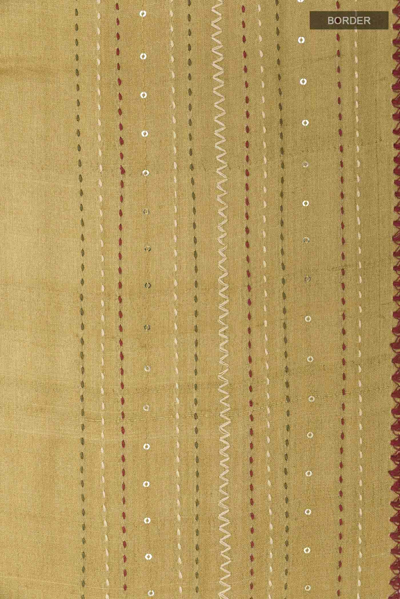 Brown Tussar Saree