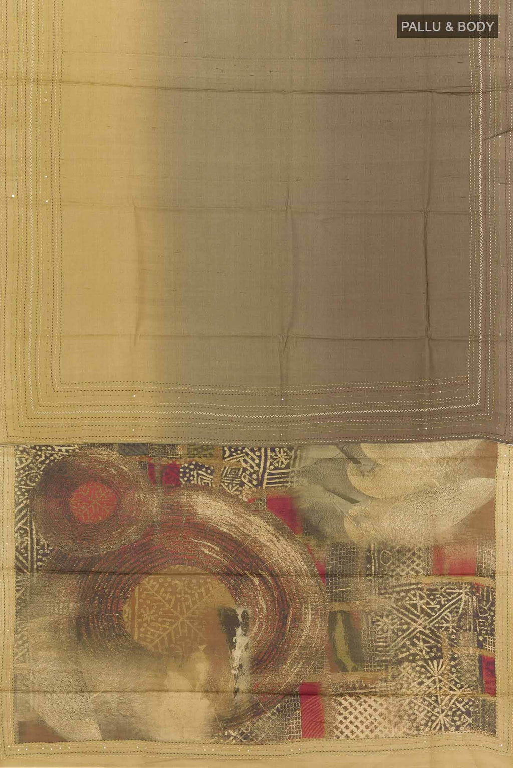Brown Tussar Saree