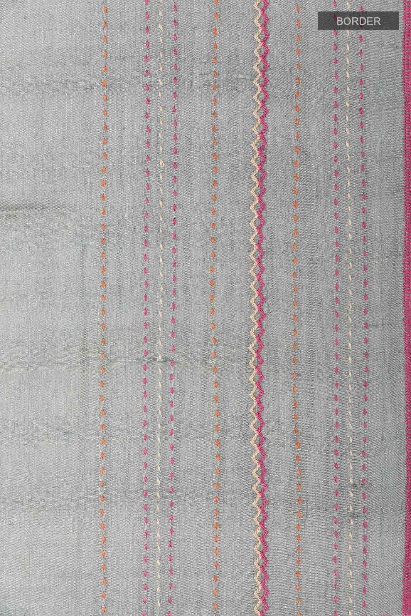 Grey Tussar Saree