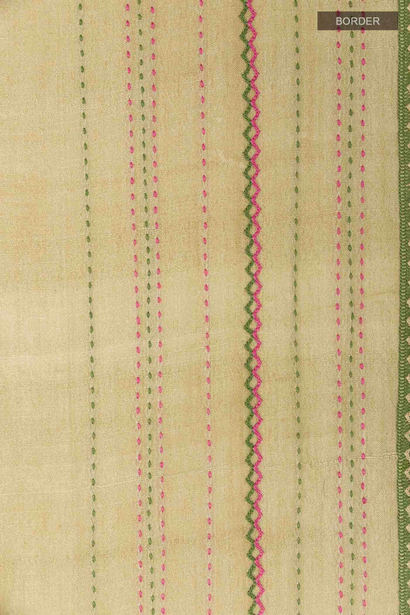 Beige Tussar Saree