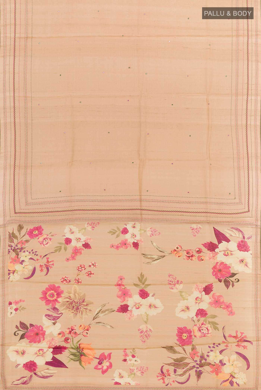 Imperial Pink Tussar Saree