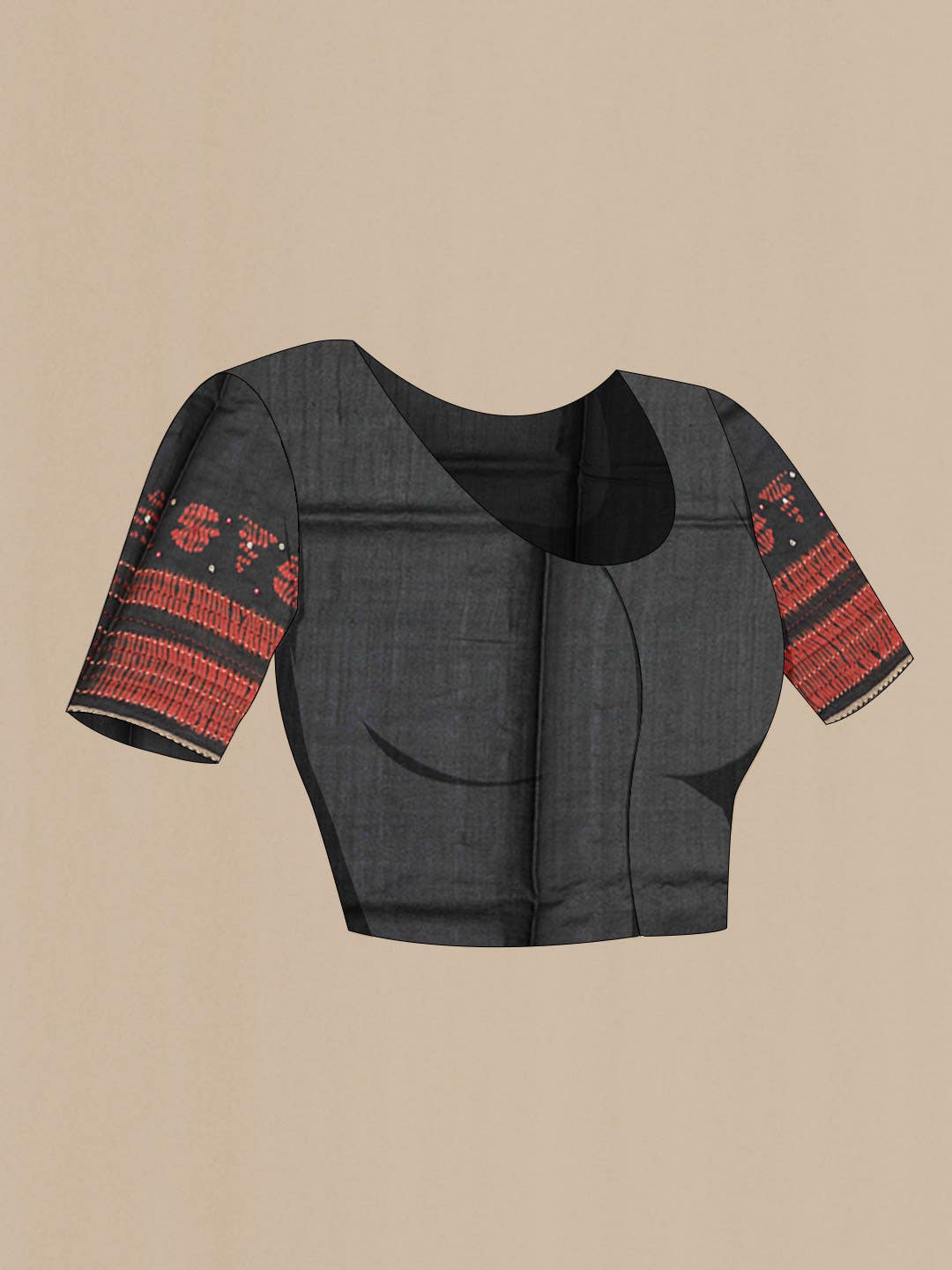 Black Tussar Saree