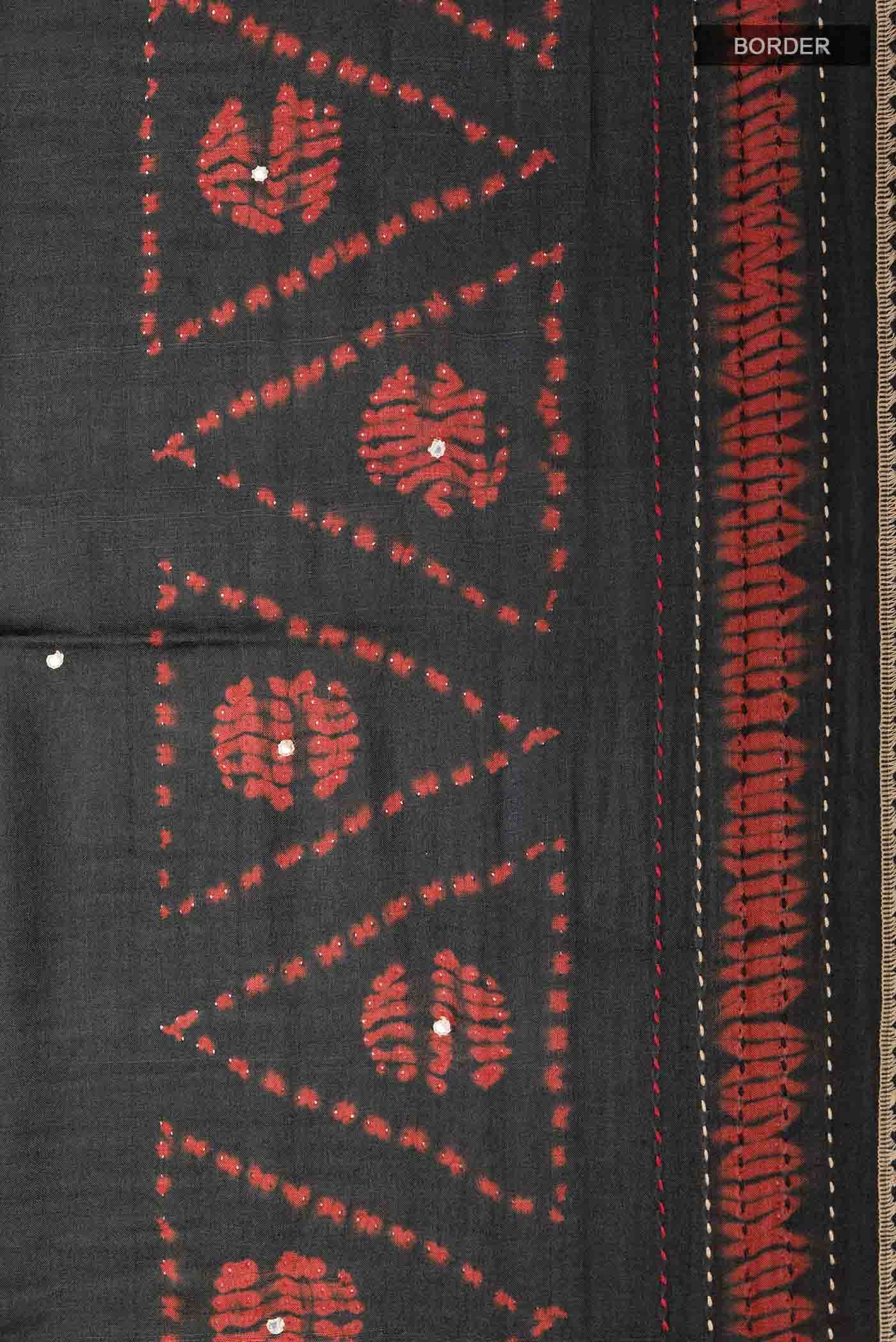 Black Tussar Saree