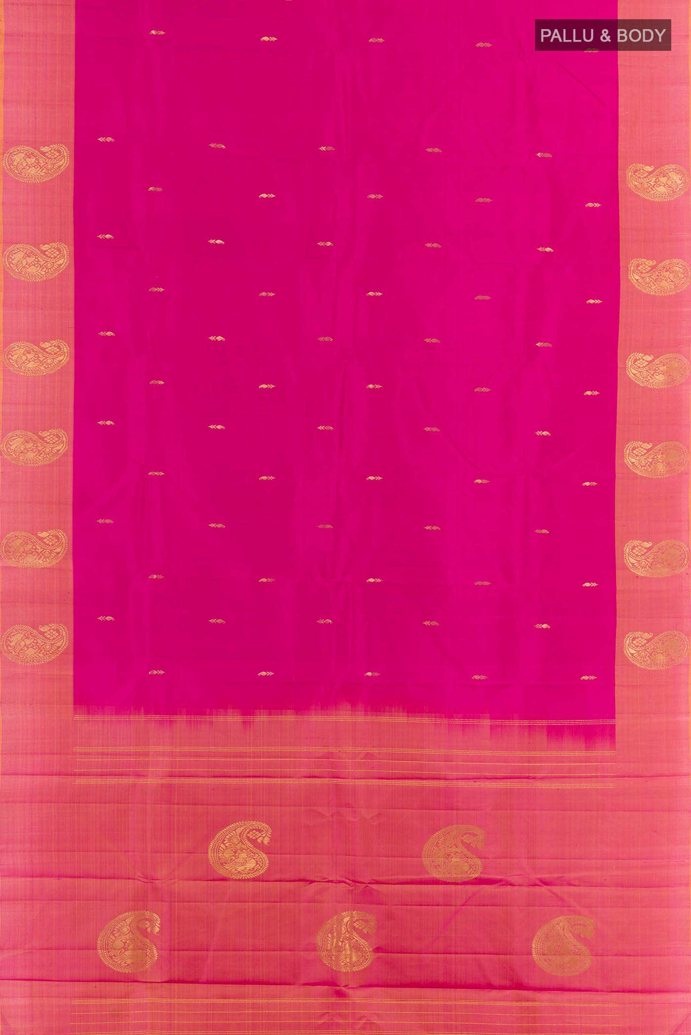 Dark Pink Kanchipuram Silk Saree