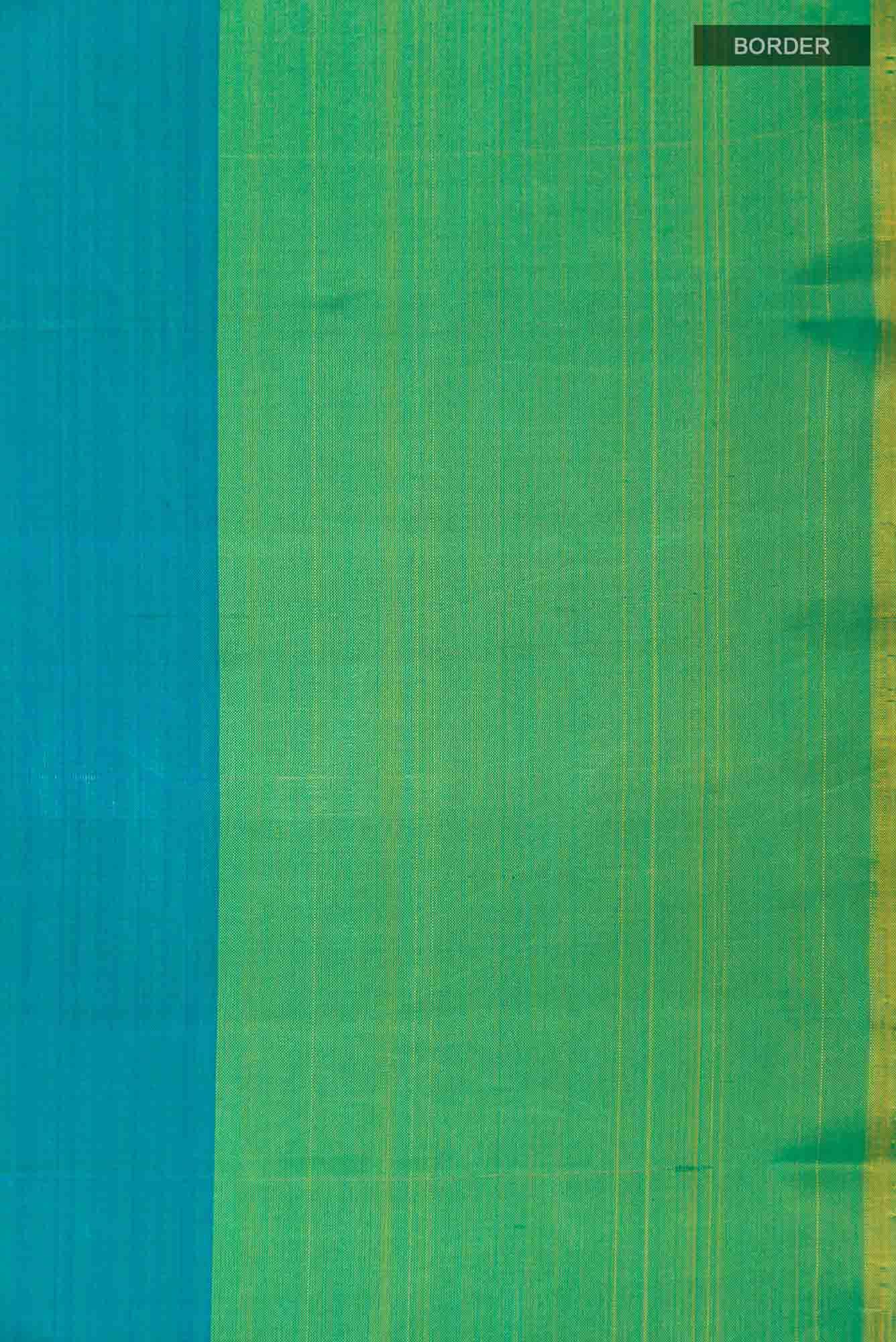 Blue Dual Tone Kanchipuram Silk Saree