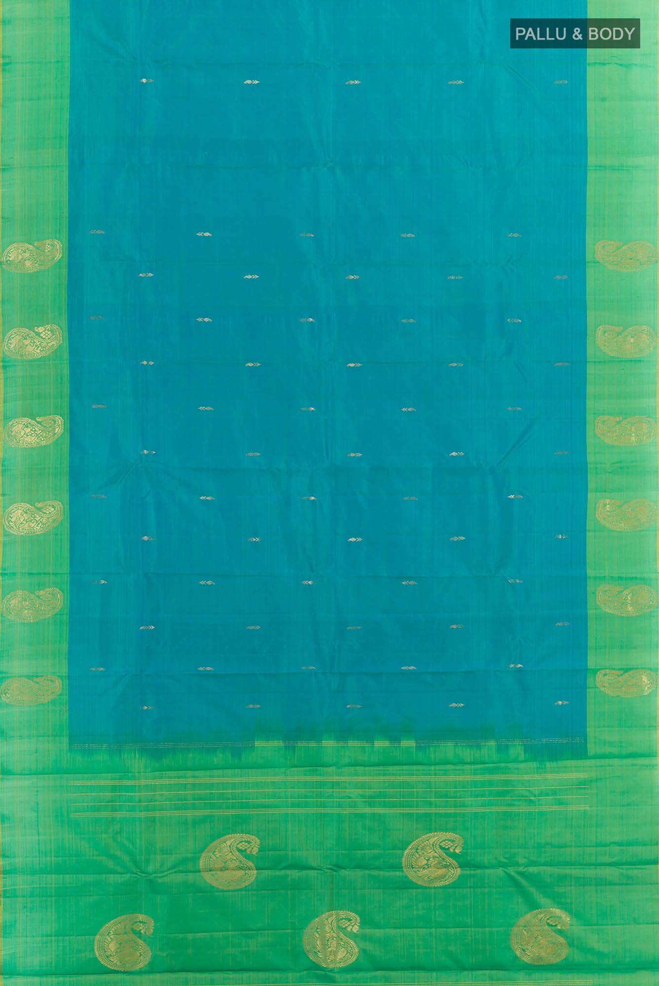 Blue Dual Tone Kanchipuram Silk Saree