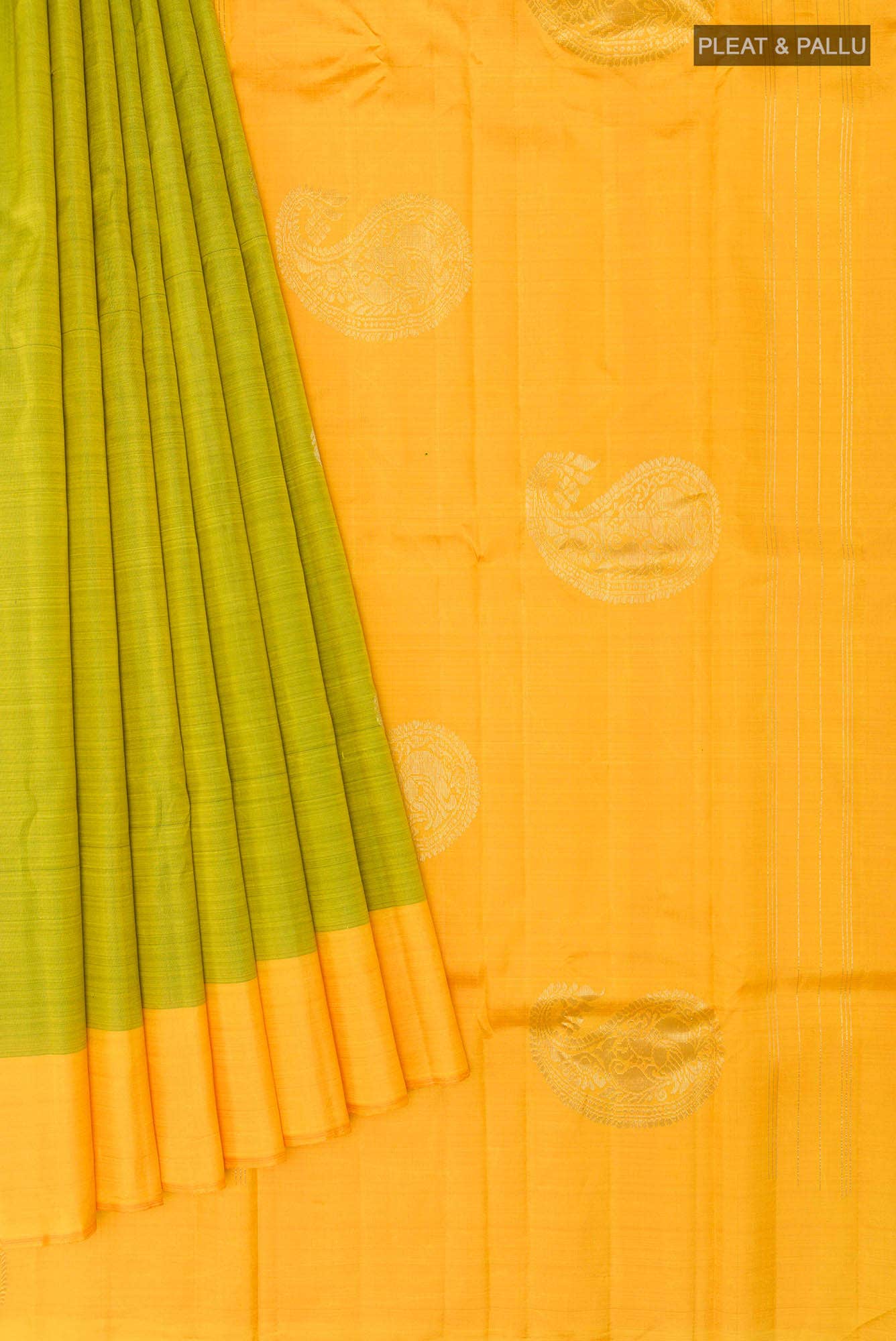 Green Dual Tone Kanchipuram Silk Saree
