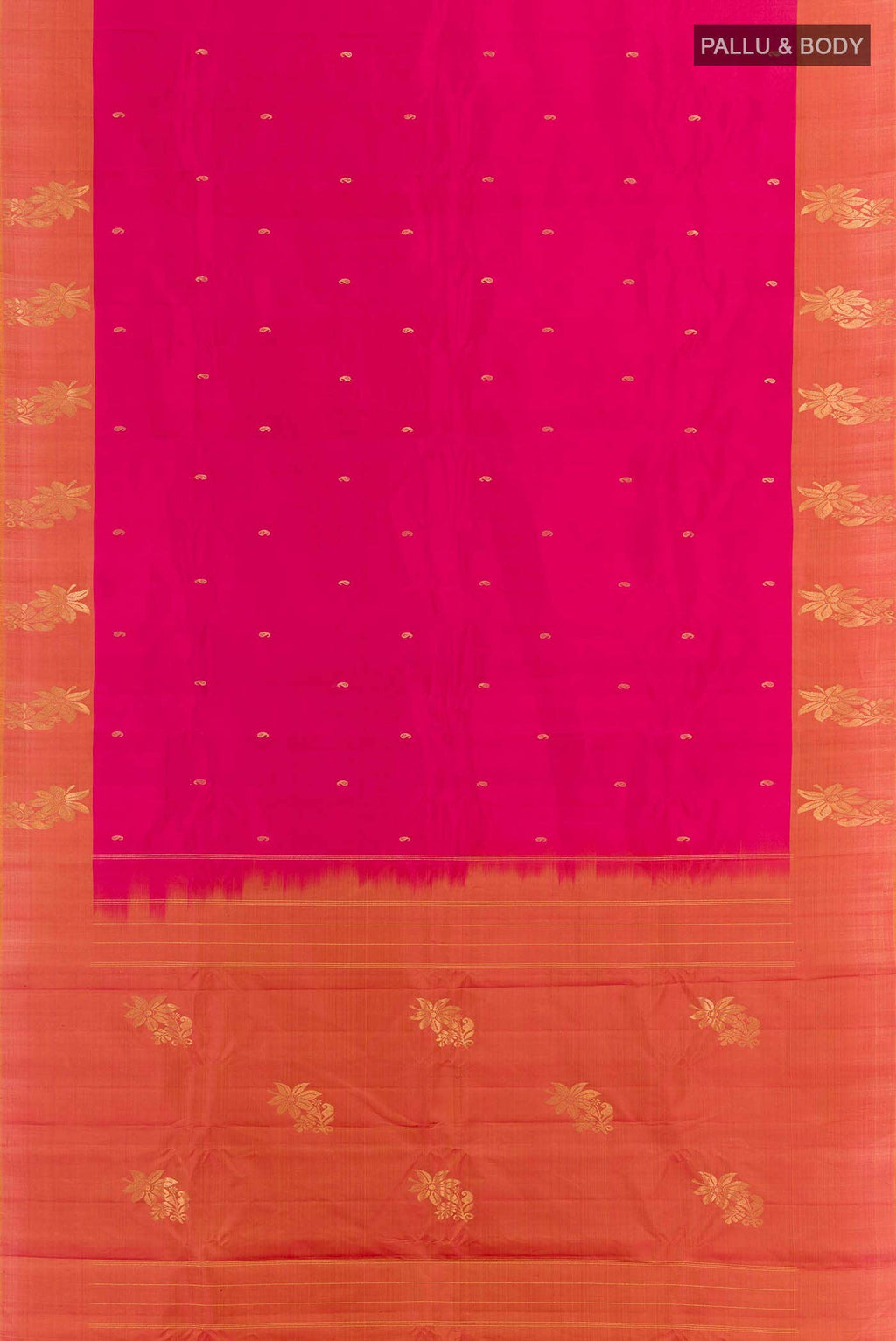 Pink Dual Tone Kanchipuram Silk Saree