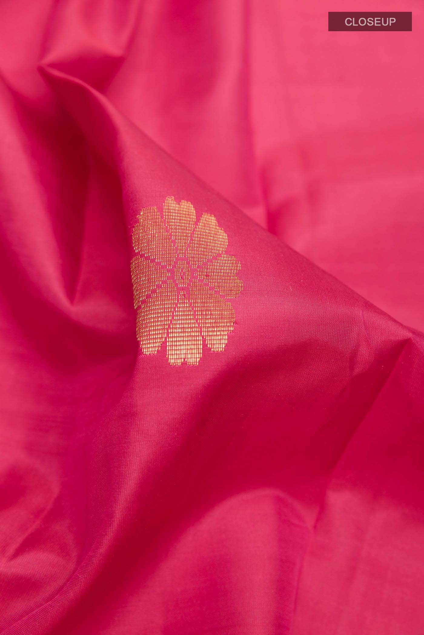 Dark Pink Kanchipuram Silk Saree