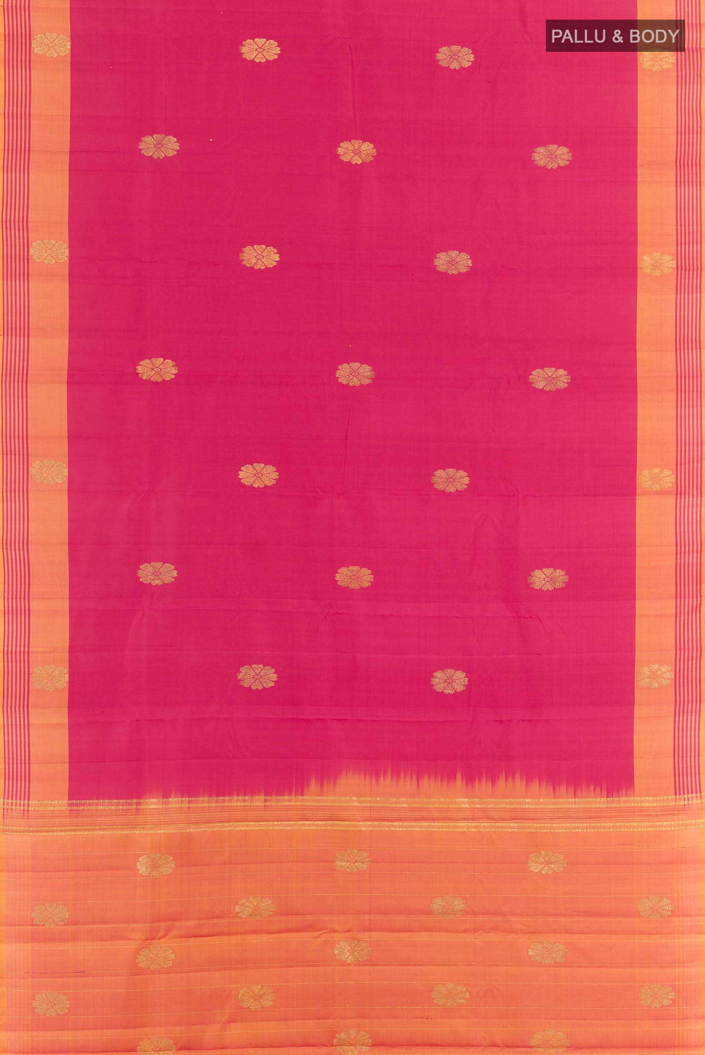 Dark Pink Kanchipuram Silk Saree