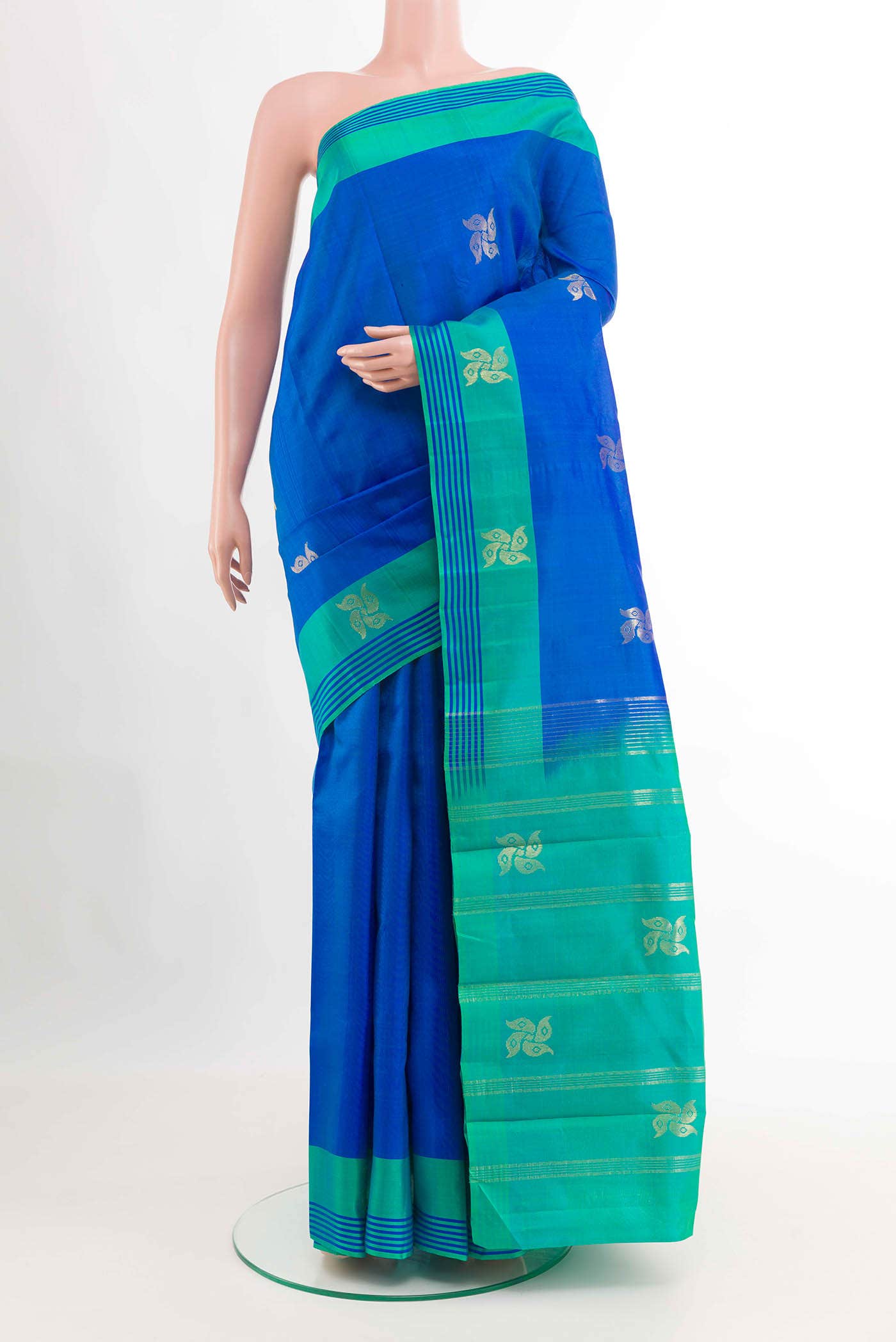 Blue Kanchipuram Silk Saree